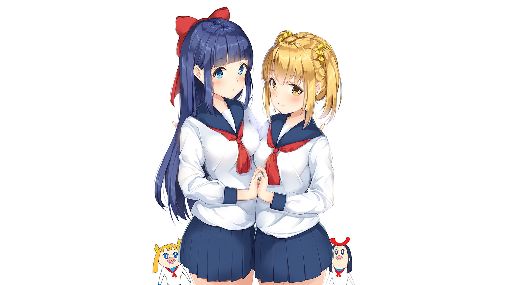 Pop Team Epic, Anime, Pipimi (Pop Team Epic), Popuko (Pop Team Epic), 1080P, HD Wallpaper
