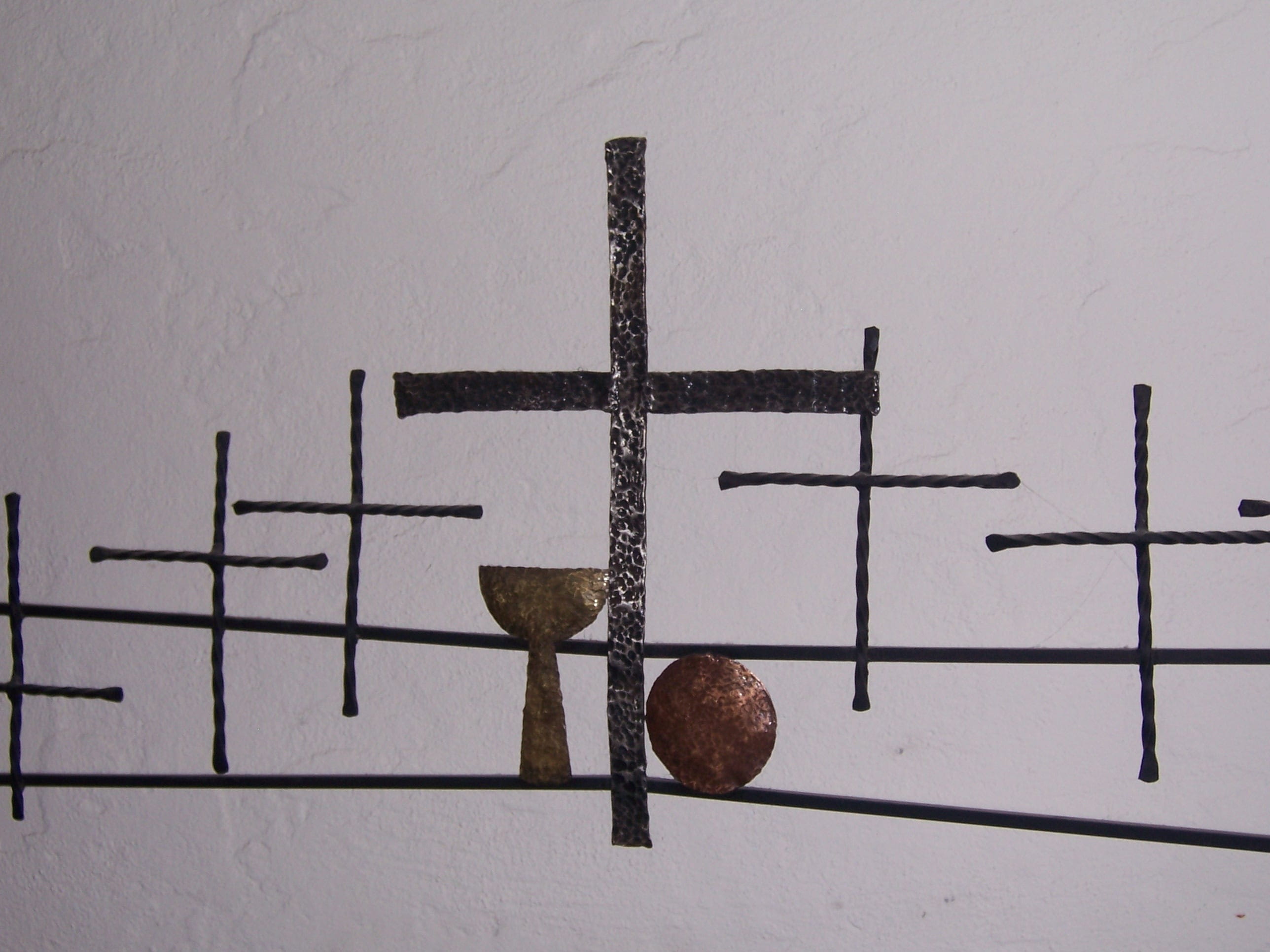 indoors, adult, wood - material, architecture, decor, communication, prison, cross, wall - building feature, gray, no people, symbol, day, communion, Cross, HD Wallpaper