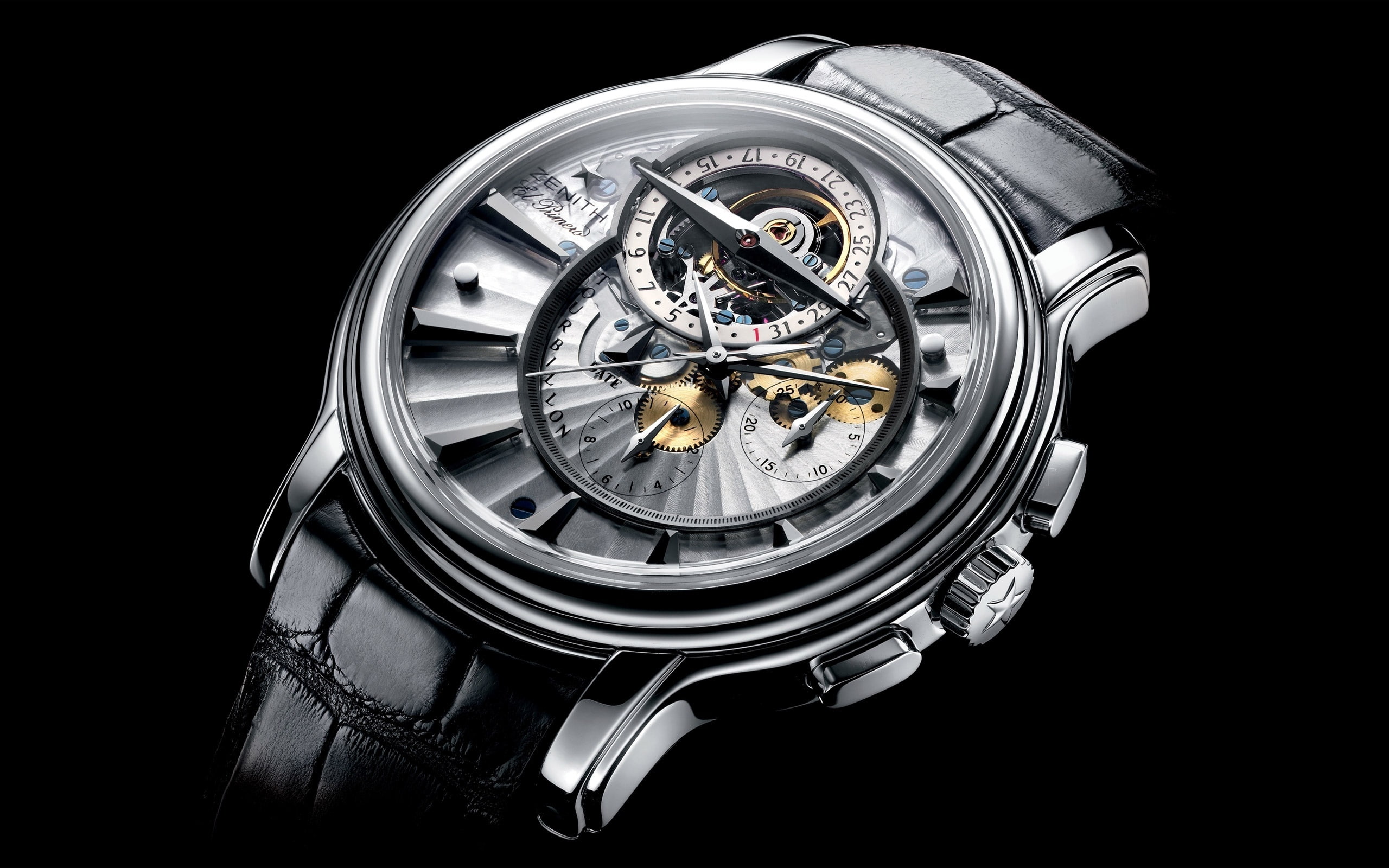 zenith, case, watch, brands, stainless, strap, chronograph, 2K, steel, HD Wallpaper