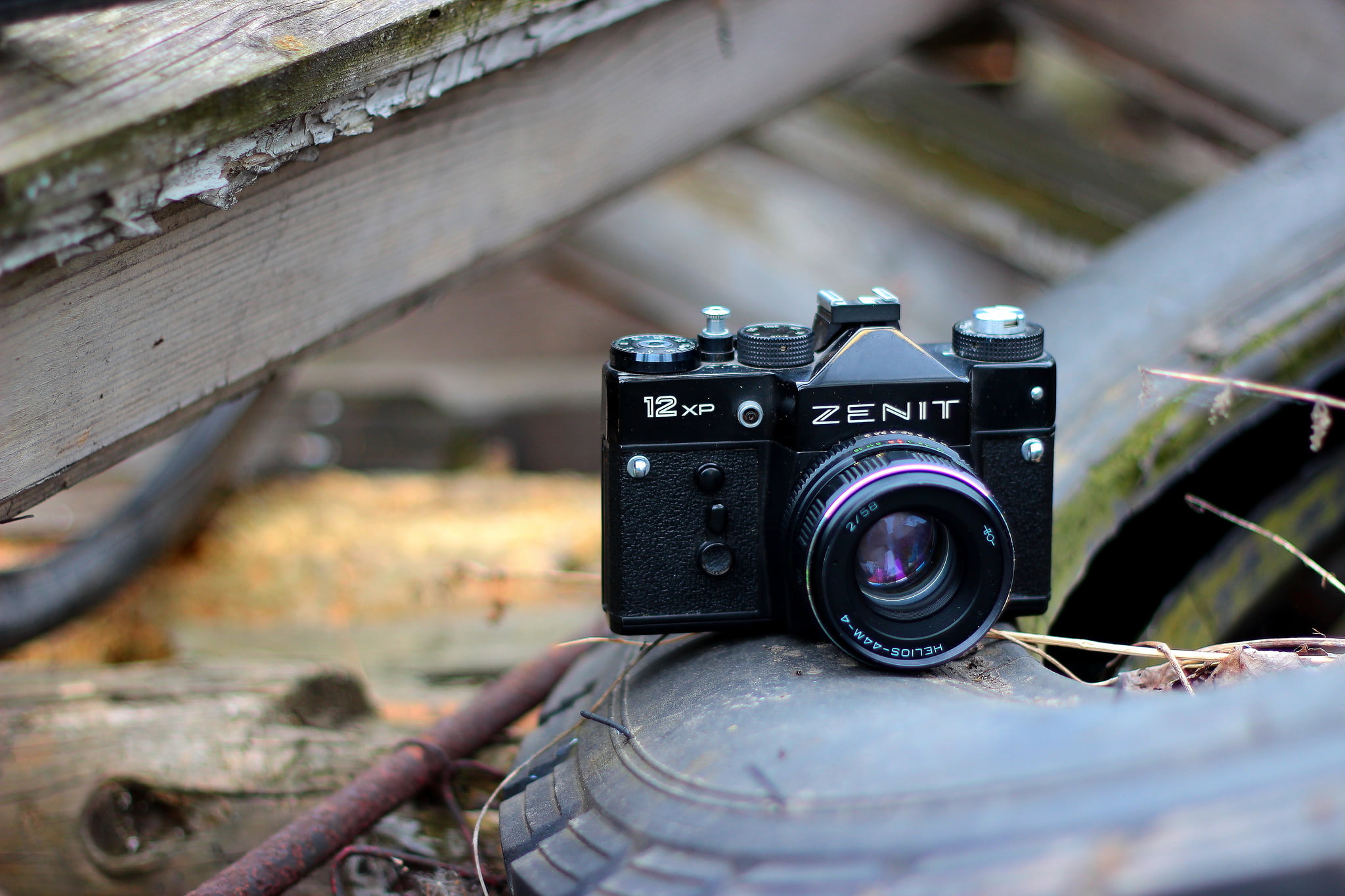lens - Optical Instrument, camera, old-fashioned, zenith, photographic equipment, black Color, no people, hobbies, photograph, 12xp, 1080P, lens, obsolete, HD Wallpaper