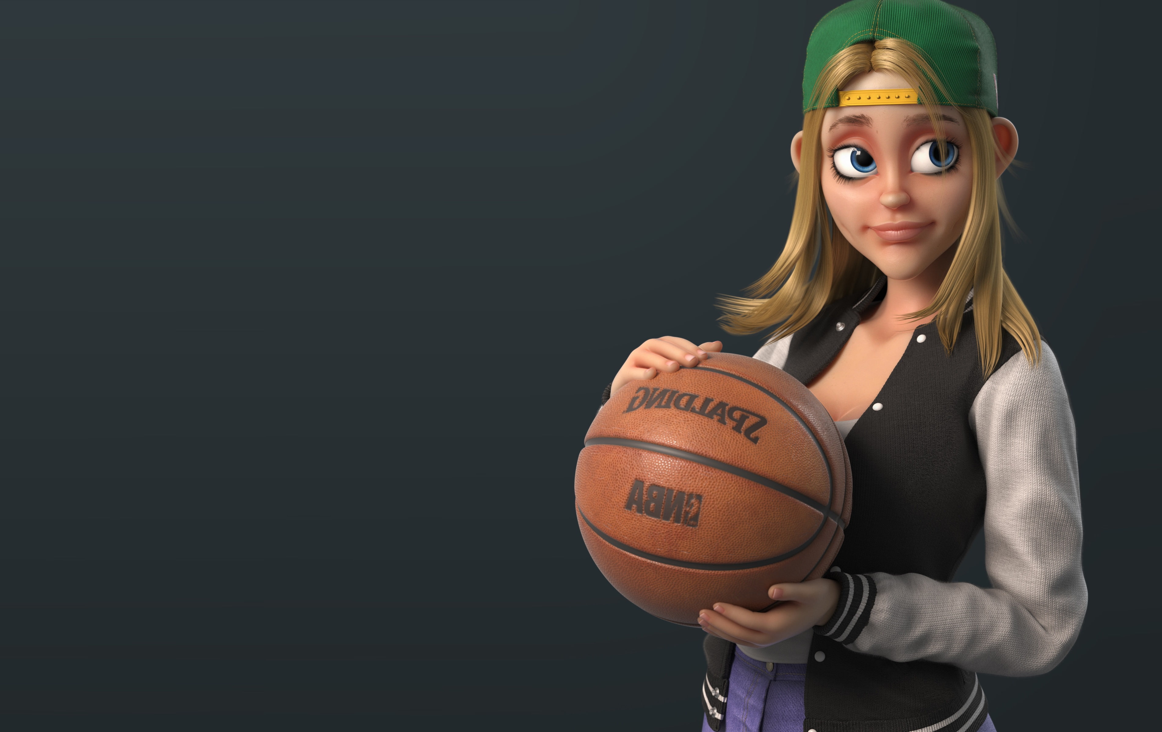 basketball, the ball, The Jungle Bunch !, art, girl, 2K, Dr Zenith, HD Wallpaper