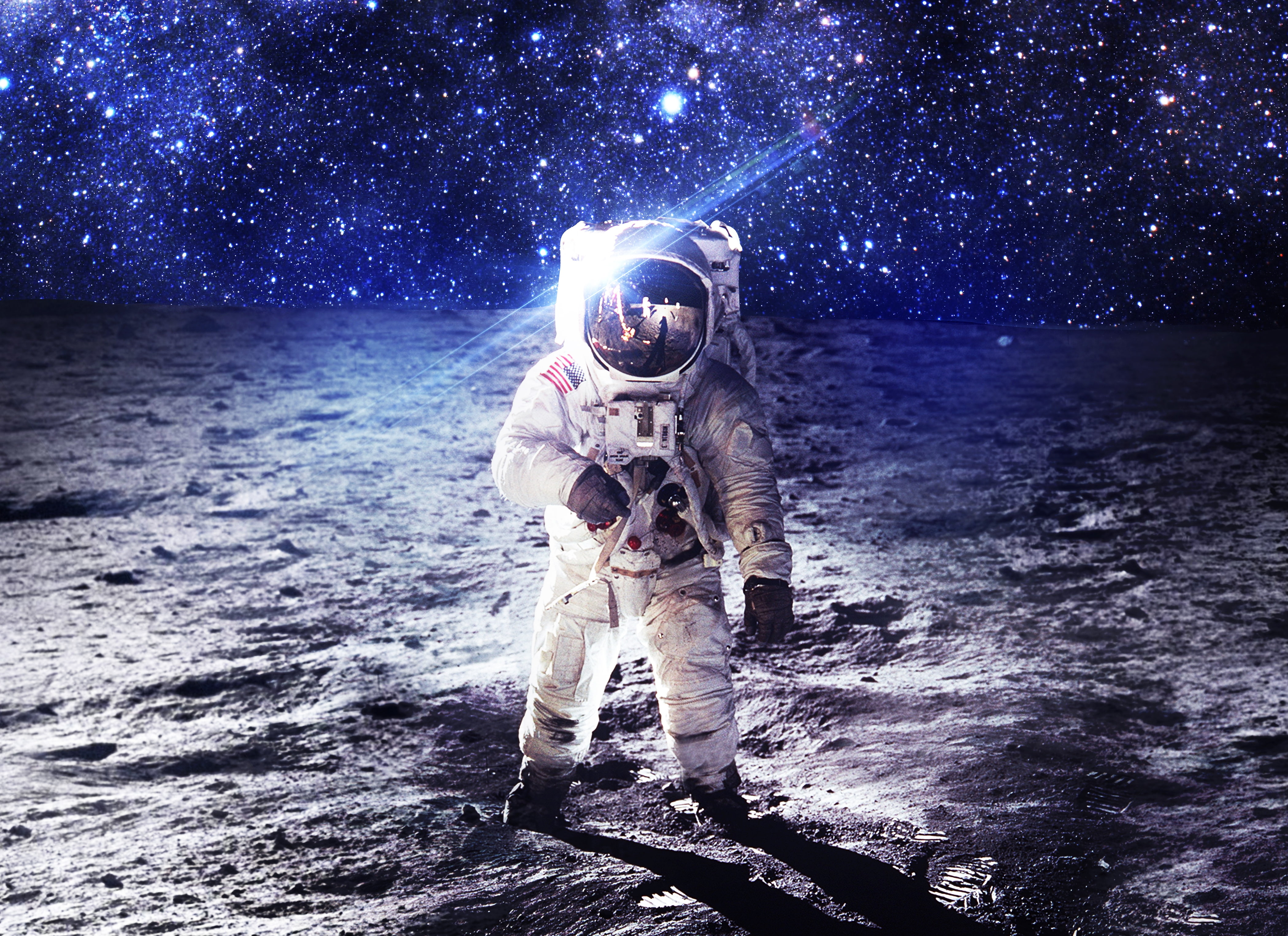 4K, NASA, Astronaut, Moon, Spacesuit, 4K, HD Wallpaper