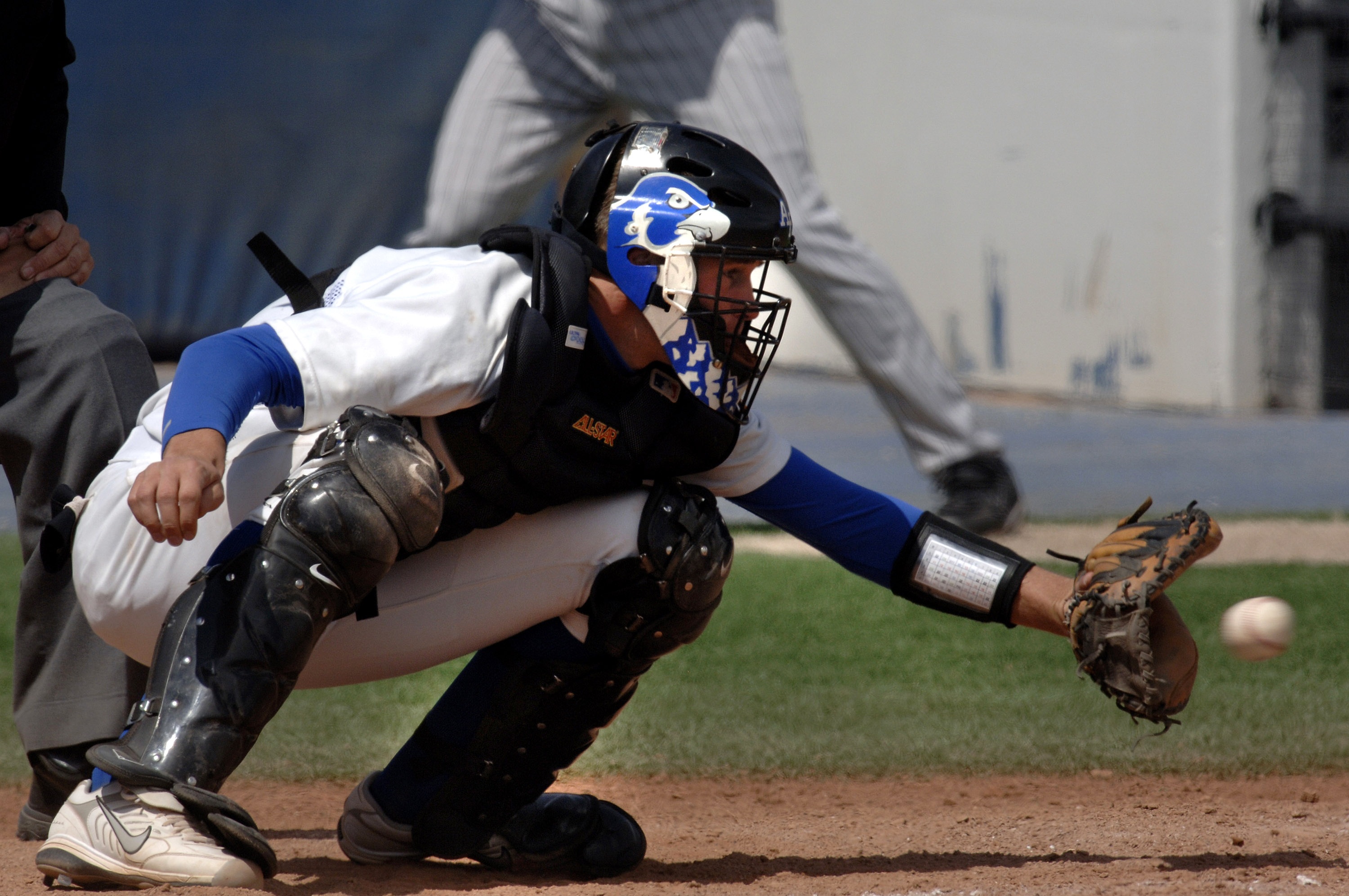 baseball player, clothing, game, security, headwear, home plate, ball, protection, full length, people, sport, playing, catcher, city, helmet, real people, HD Wallpaper