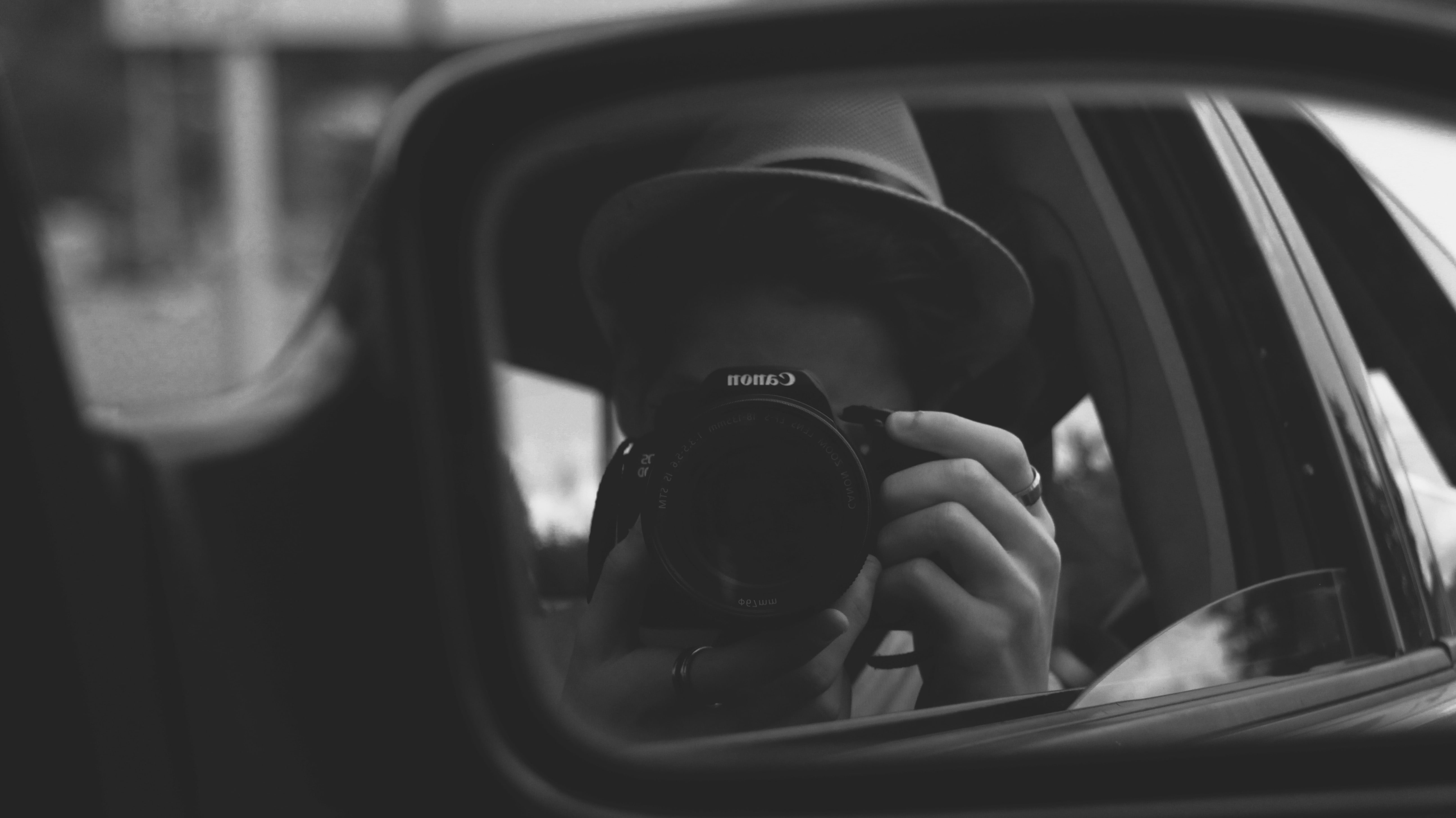 camera - photographic equipment, photographic equipment, 5K, activity, reflection, hat, men, depth of field, real people, slr camera, car, outdoors, close-up, HD Wallpaper