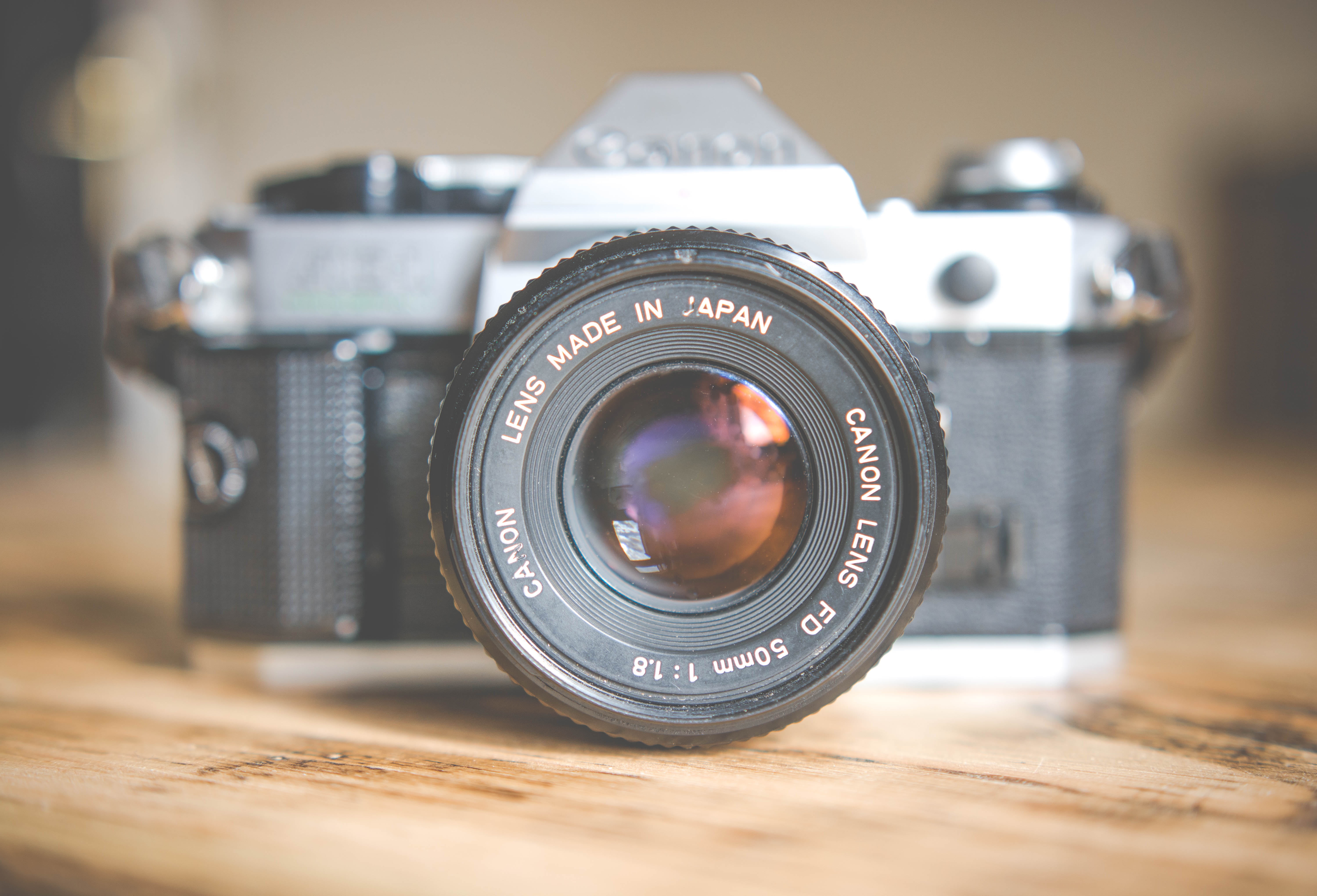 equipment, camera - Photographic Equipment, blur, technology, slr camera, old-fashioned, optical instrument, close-up, gray, lens, single, brown, modern, HD Wallpaper