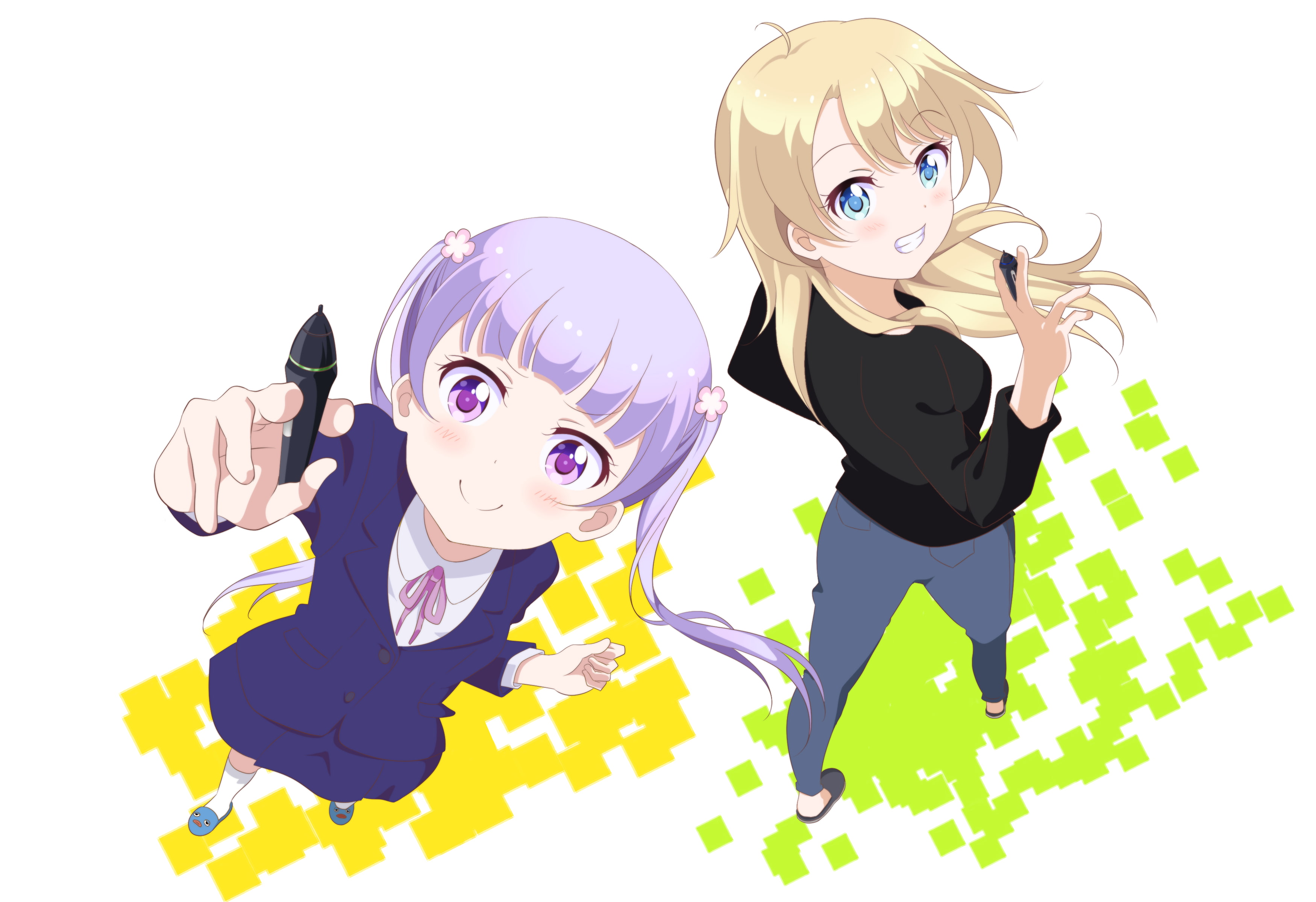 Anime, New Game!, Aoba Suzukaze, Ko Yagami, 2K, HD Wallpaper