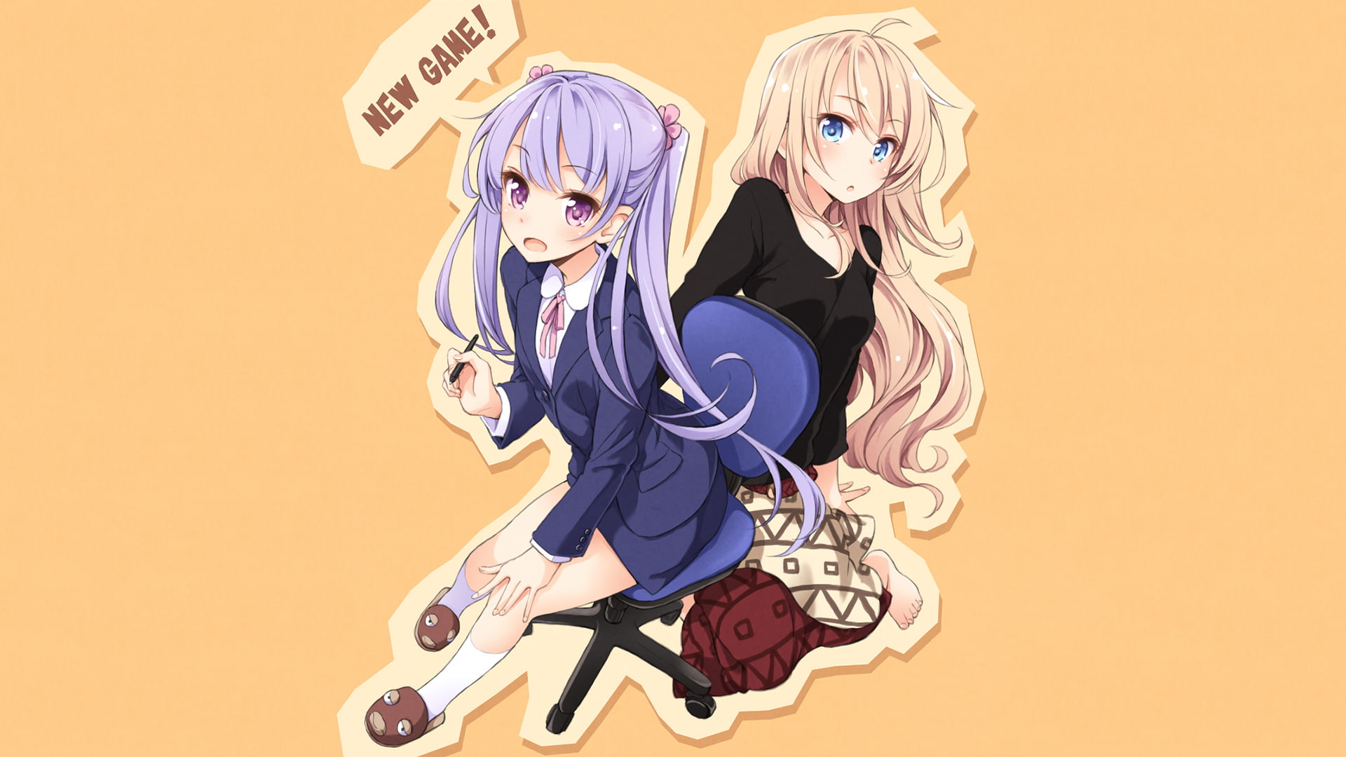 New Game!, Anime, Kou Yagami, 1080P, Aoba Suzukaze, HD Wallpaper