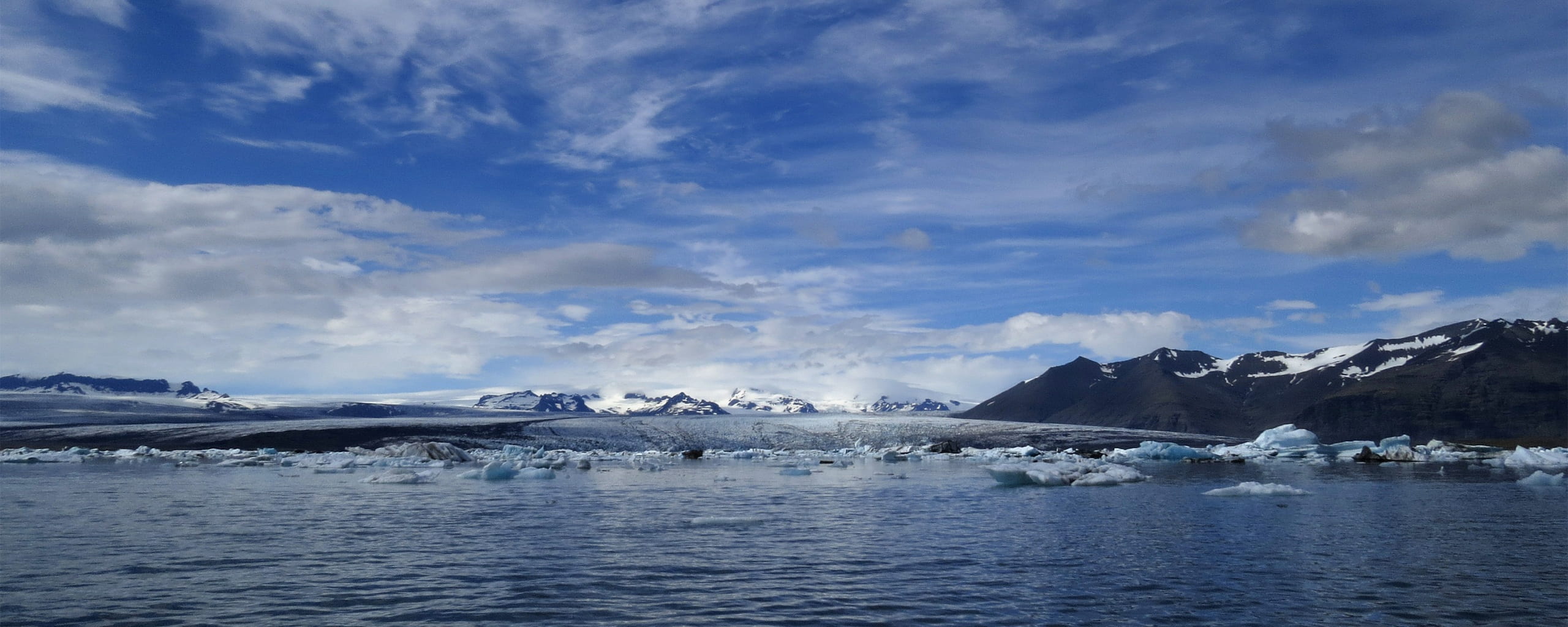 clouds, outdoors, cold temperature, water, nature, icebergs, environment, floating on water, beauty in nature, sea, jökulsarlon, scenics - nature, animals in the wild, HD Wallpaper