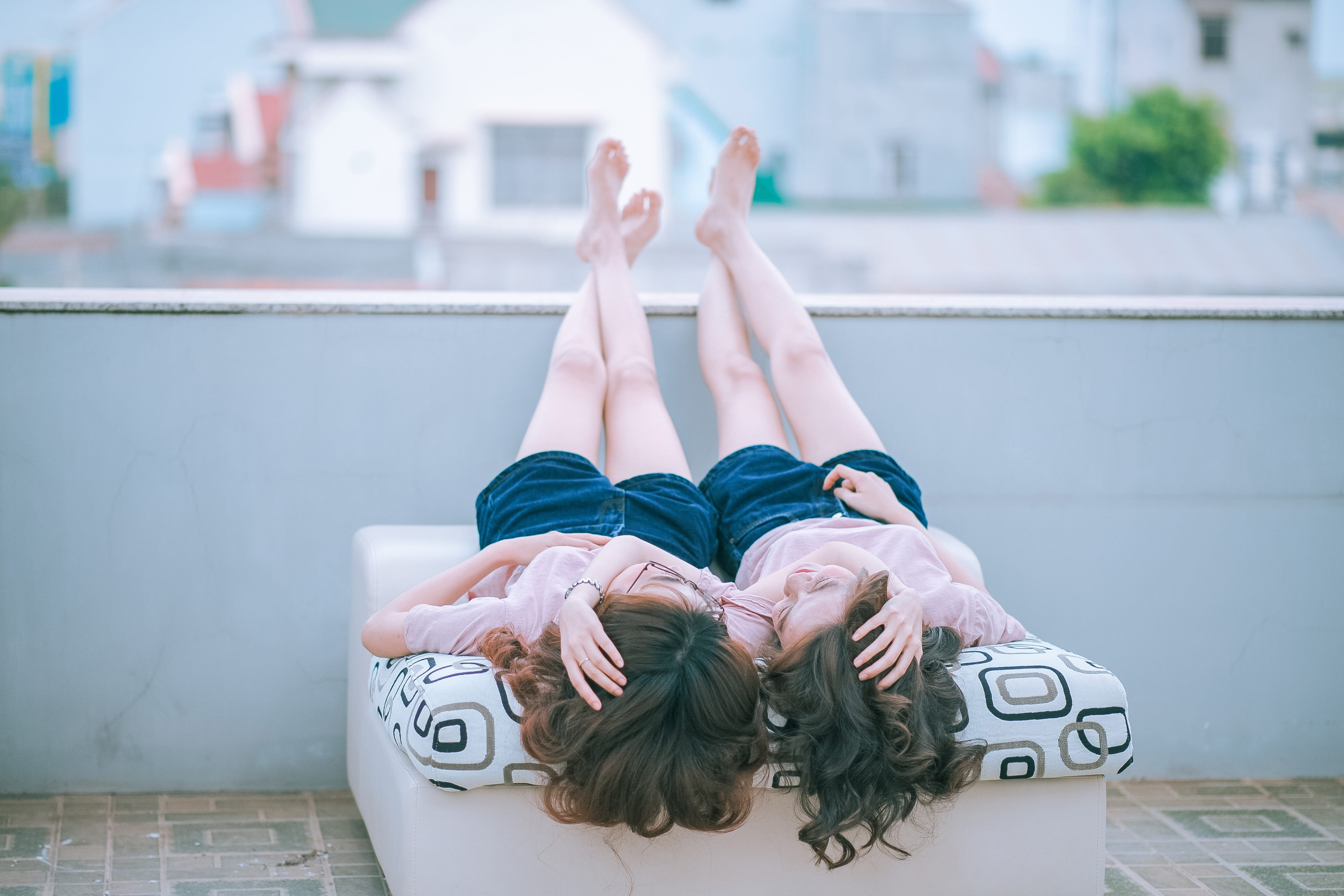 people, leisure activity, lesbians, adult, lGBT, bonding, two people, day, young adult, casual clothing, arms raised, women, young women, lying down, outdoors, HD Wallpaper