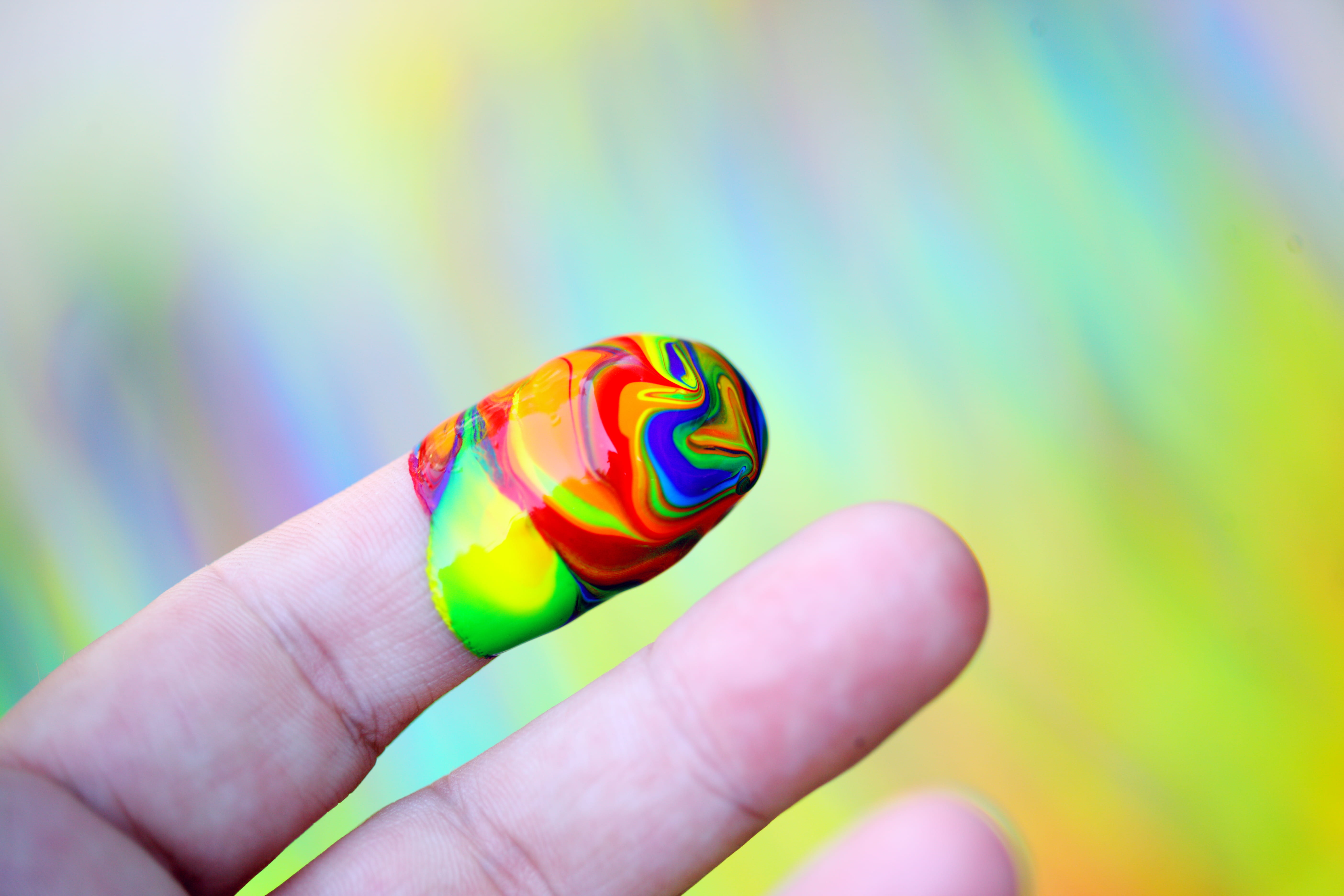 macro, colorful, multi colored, sweet food, colourful, human finger, multi, paint, index, vibrant, personal perspective, one person, unrecognizable person, HD Wallpaper