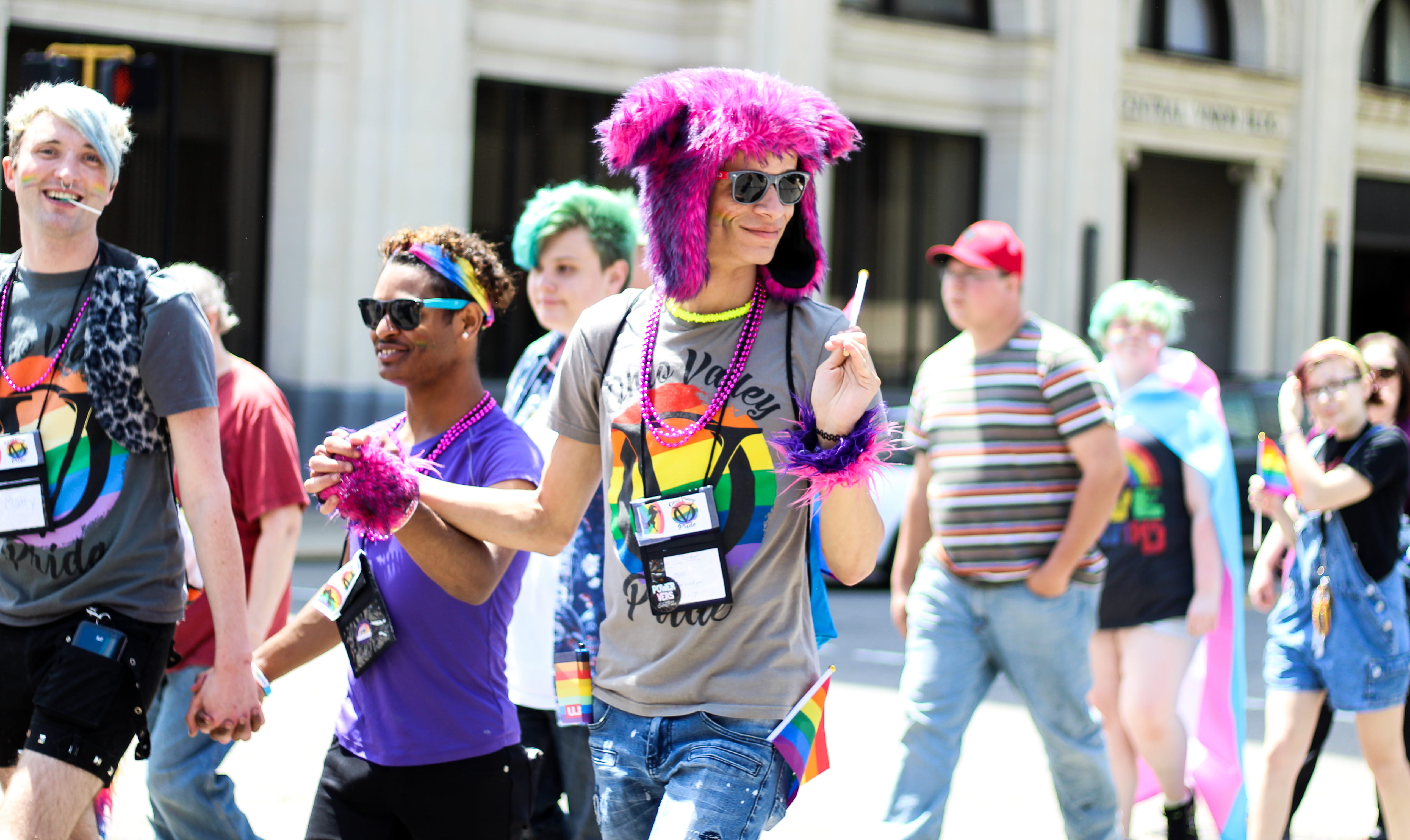 5K, colors, outdoors, colorful, costume, women, Gay Pride, architecture, lgbtq, rainbow colors, group, demonstration, lgbt, bright, wear, transgender, HD Wallpaper