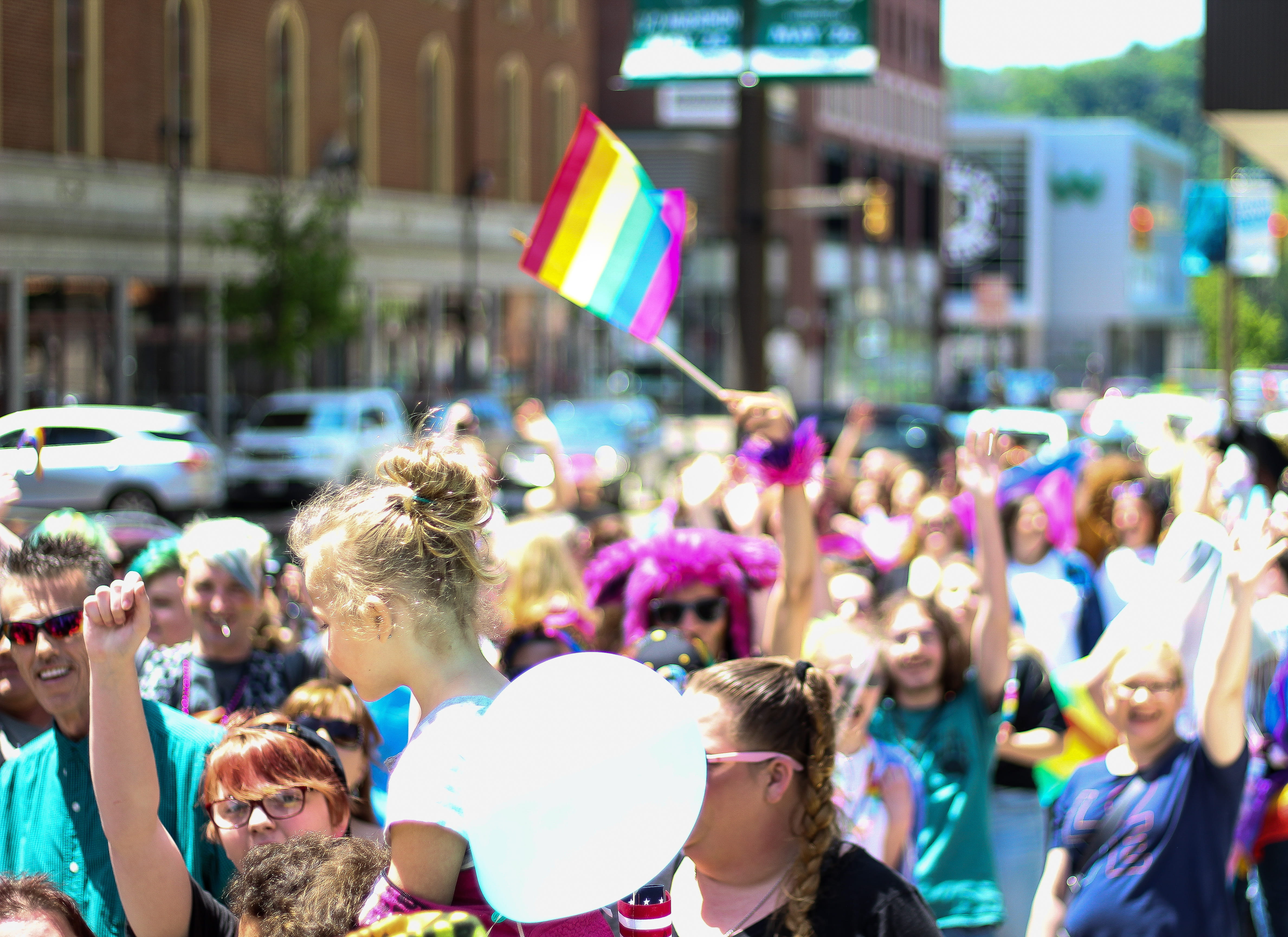 Gay Pride, celebration, focus, colorful, parading, hands, real people, gender, event, lgbtq, happy, crowd, day, lgbt, wear, rally, close-up, leisure activity, HD Wallpaper