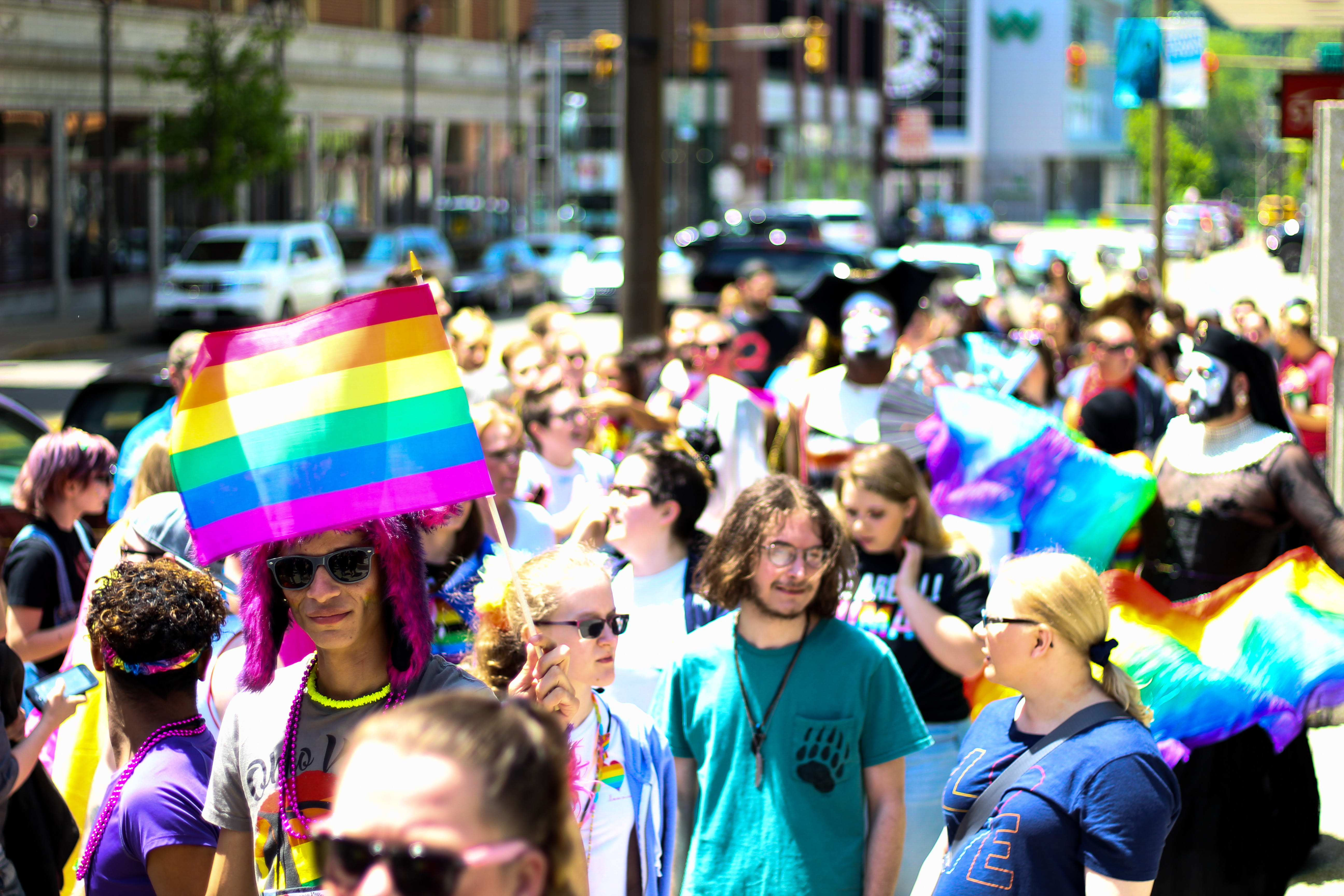 lifestyles, portrait, wear, pride, emotion, women, flag, lgbt, rainbow, people, road, walking, close-up, gathering, lgbt, parade, men, lgbtq, HD Wallpaper