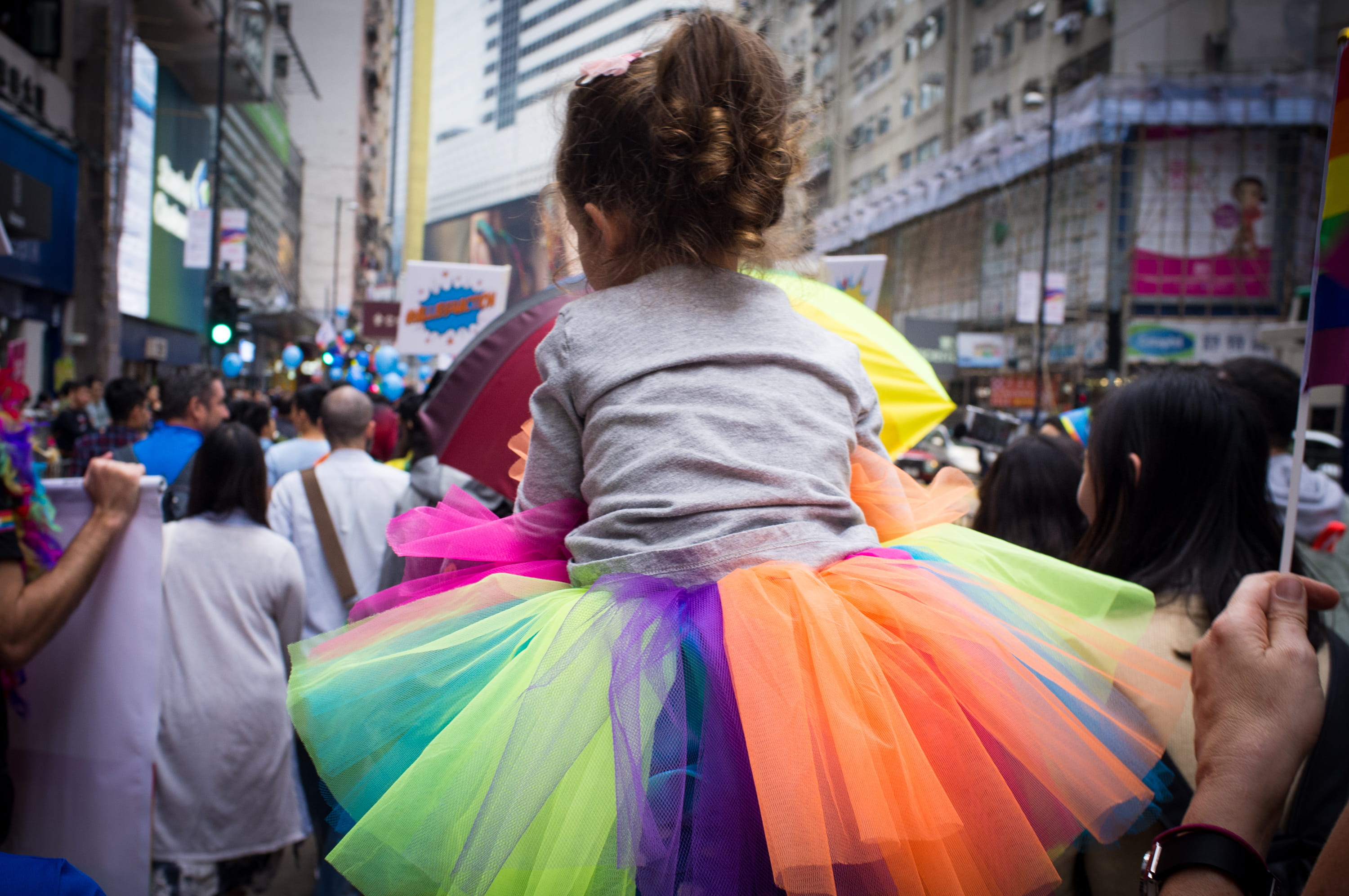 day, people, group of people, crowd, tutu, asia, flag, real people, city, street, focus on foreground, march, causeway bay, lgbtq, hairstyle, built structure, HD Wallpaper