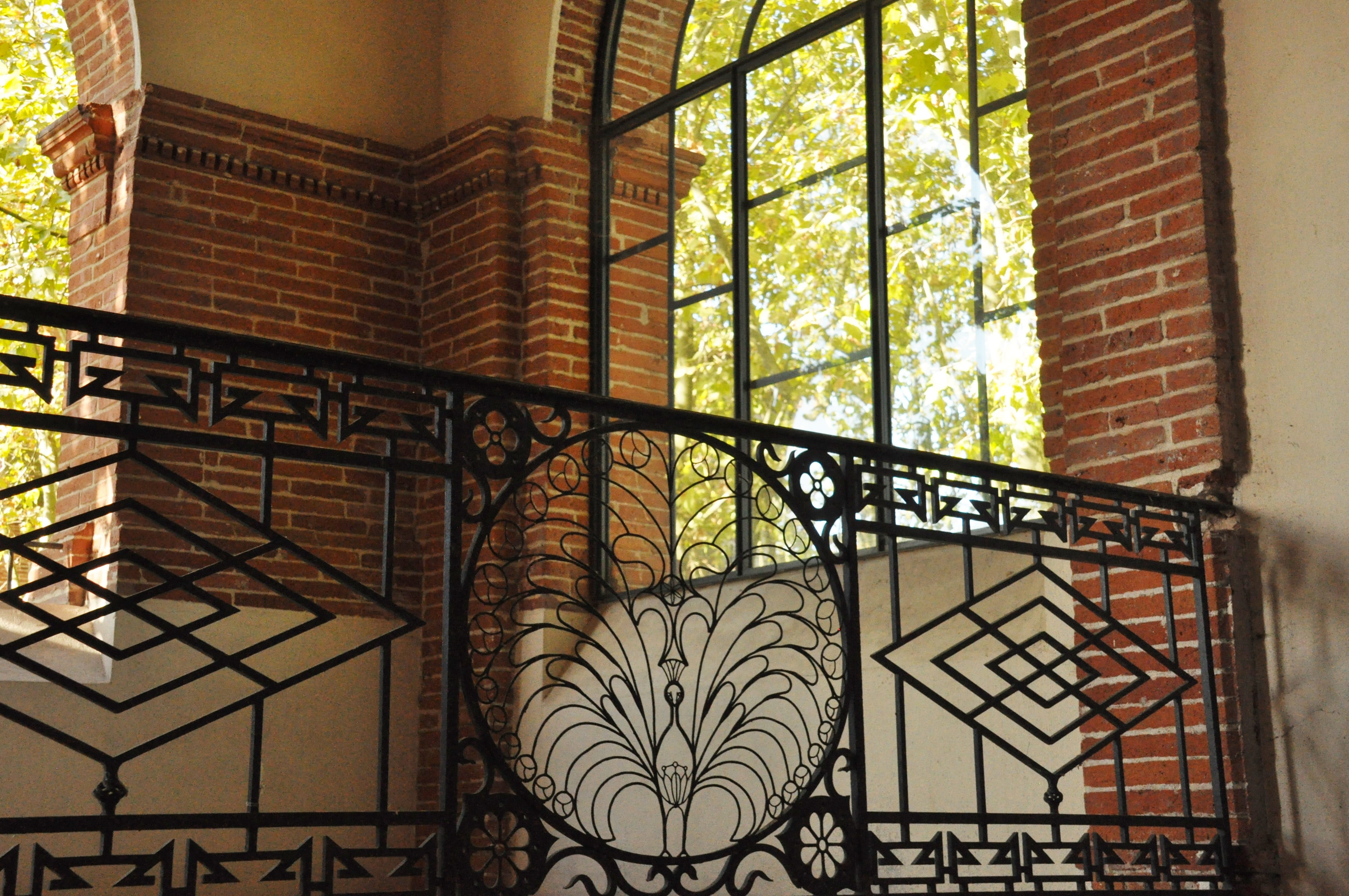 creativity, brick, staircase, glass, ironwork, wrought iron, day, ramp, railing, indoors, built structure, wall, wall - building feature, heritage, door, HD Wallpaper