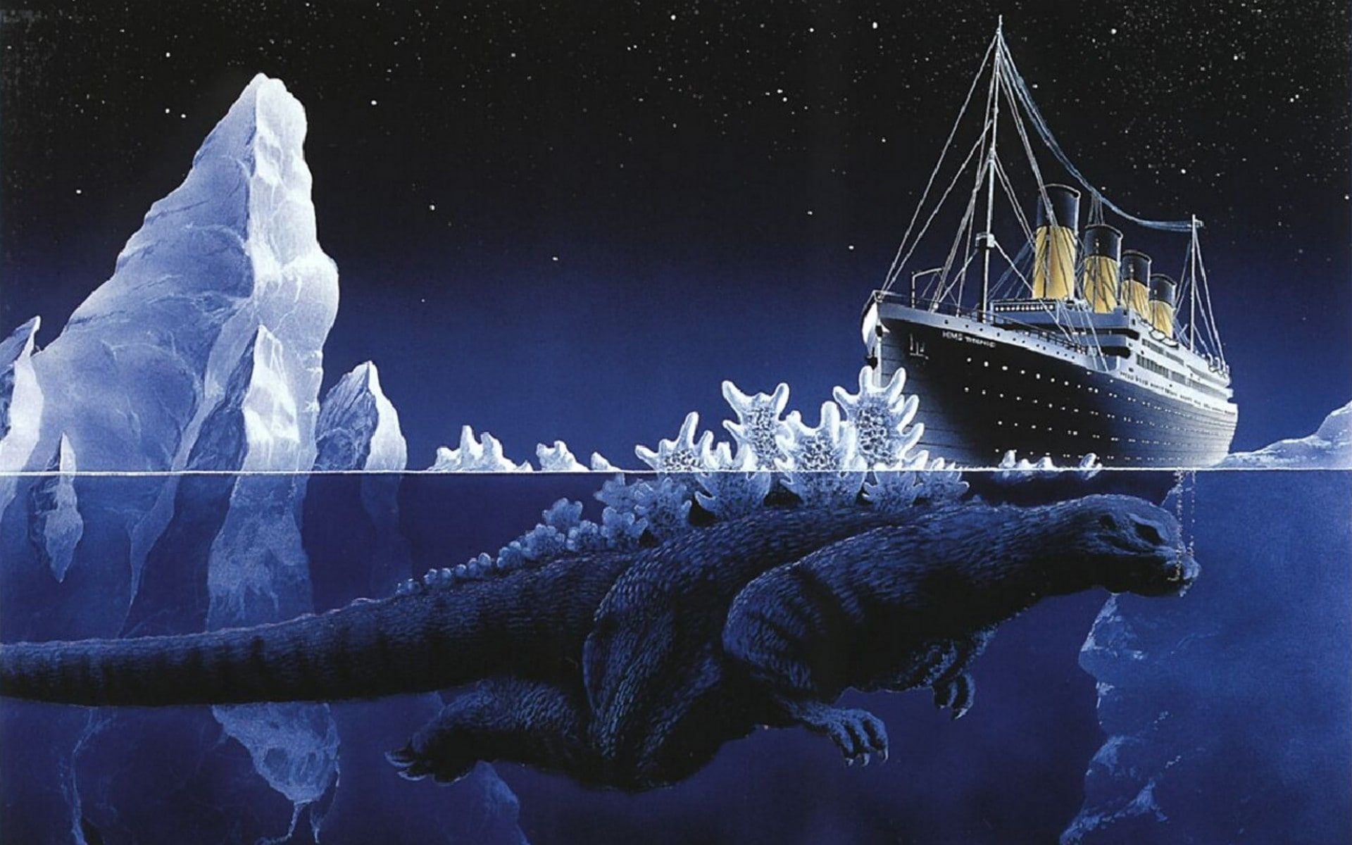 sea, titanic, 1080P, Ice Berg, HD Wallpaper