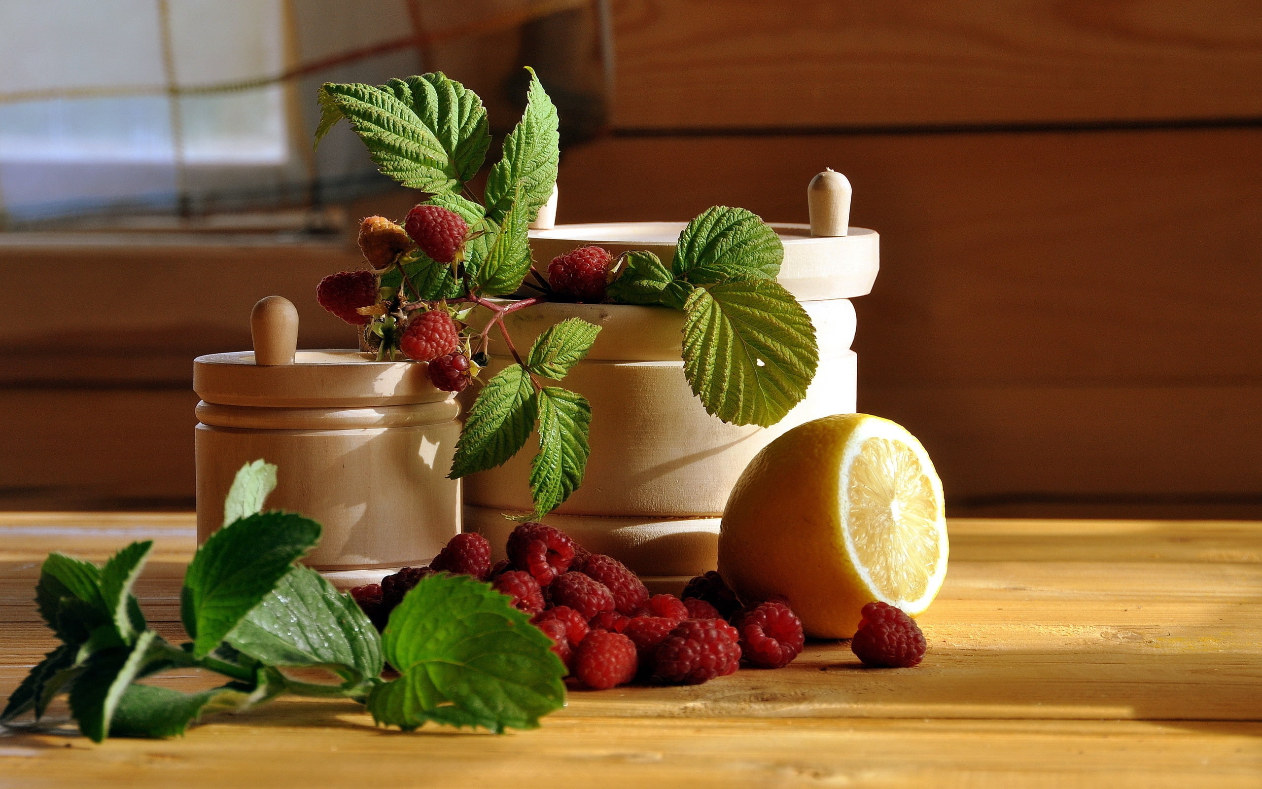 sweet Food, organic, gourmet, food and drink, drink, 2K, healthy Eating, berries, mint Leaf - Culinary, no people, freshness, ingredient, plant part, wood - Material, HD Wallpaper