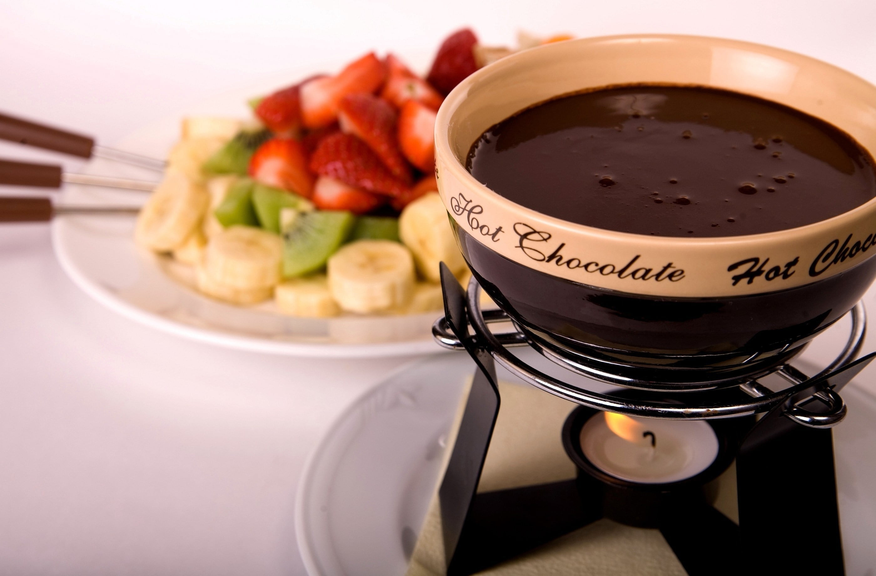 chinese food, drink, gourmet, vegetable, dinner, high angle view, chocolate, kiwi, crockery, 2K, household equipment, fire, syrup, fondue, wellbeing, kitchen utensil, HD Wallpaper