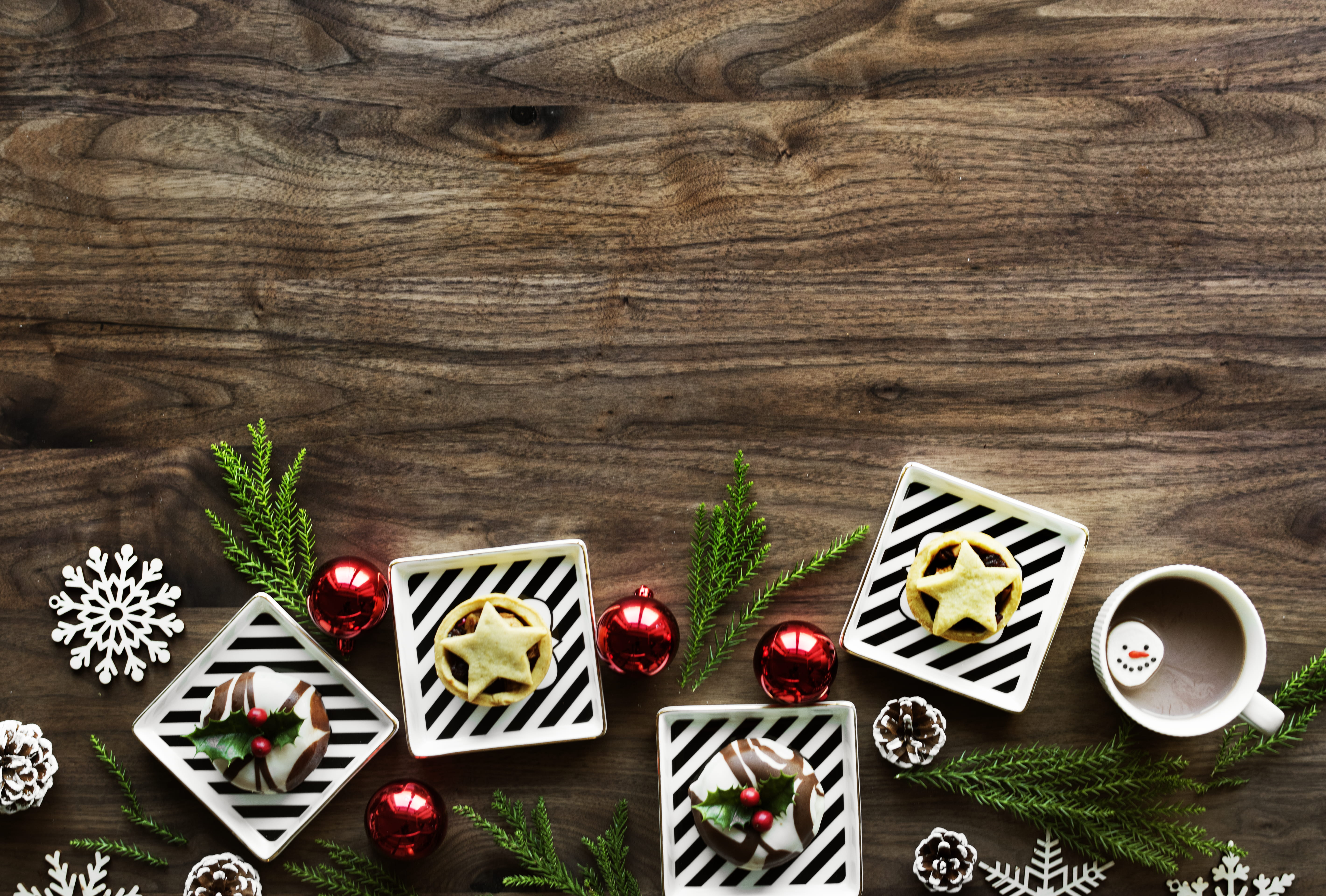 high angle view, flatlay, freshness, cup of coffee, xmas, occasion, tradition, space, celebration, warmth, white, christmas ornament, wellbeing, decorate, HD Wallpaper