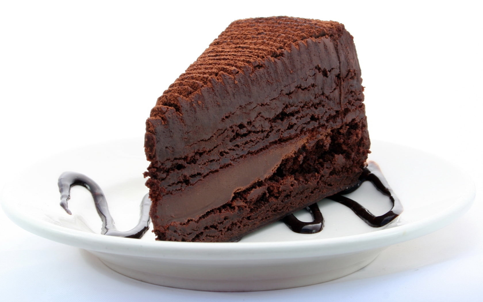 chocolate cake, indoors, chocolate, food and drink, sweet food, 720P, unhealthy eating, temptation, sauce, food, brown, piece, freshness, cake, dessert, HD Wallpaper