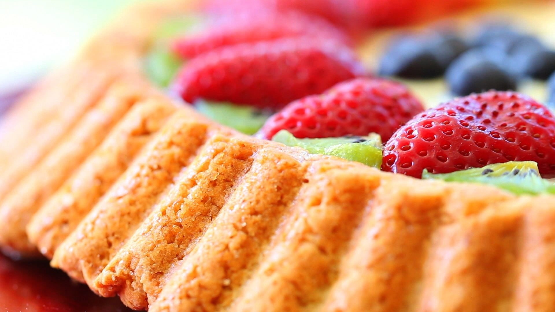 Cake, Food, Strawberries, Dessert, 1080P, HD Wallpaper