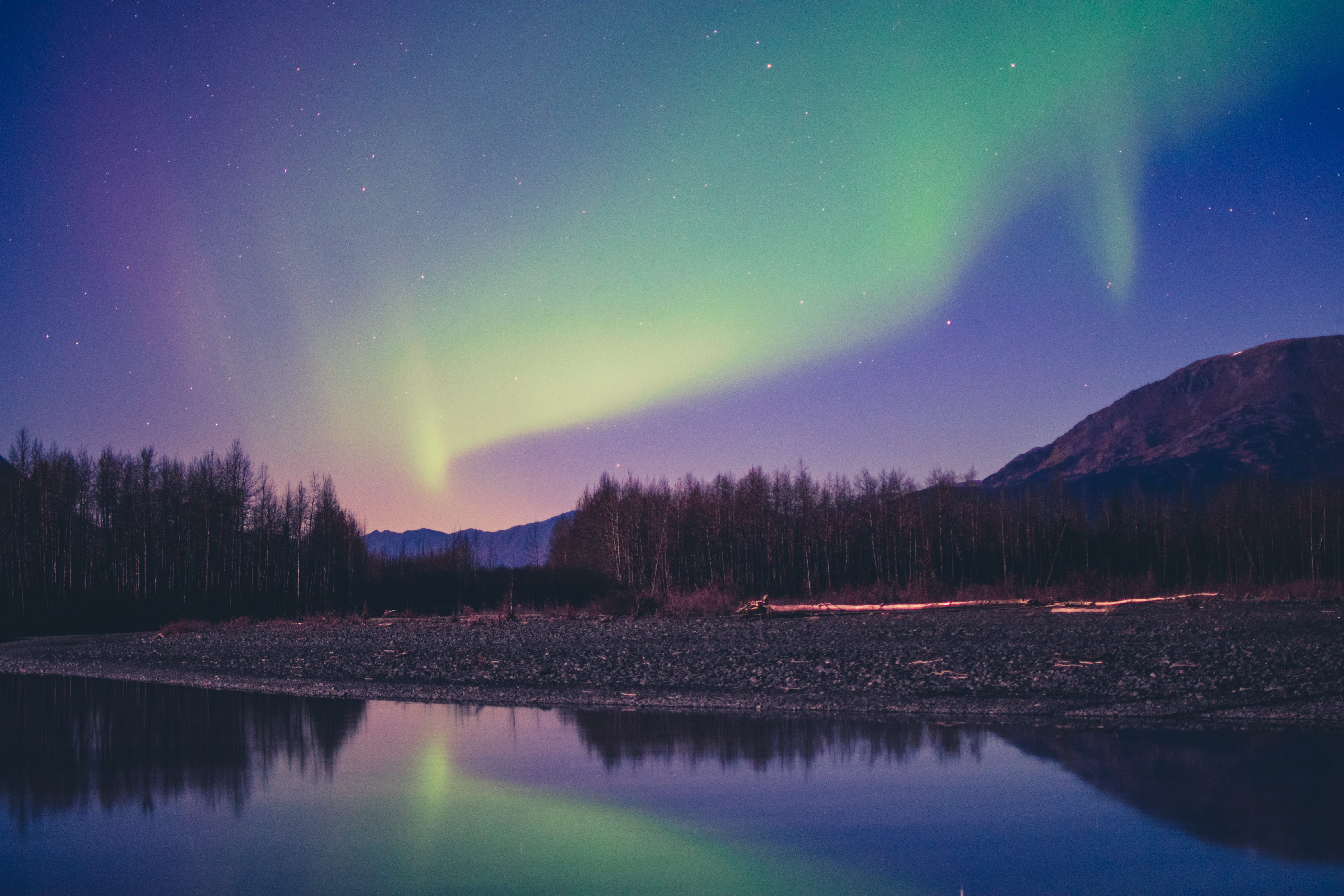 green color, phenomenon, still, landscape, lake, night, nature, aurora boreali, reflection, aurora, majestic, aurora polaris, no people, astronomy, idyllic, HD Wallpaper
