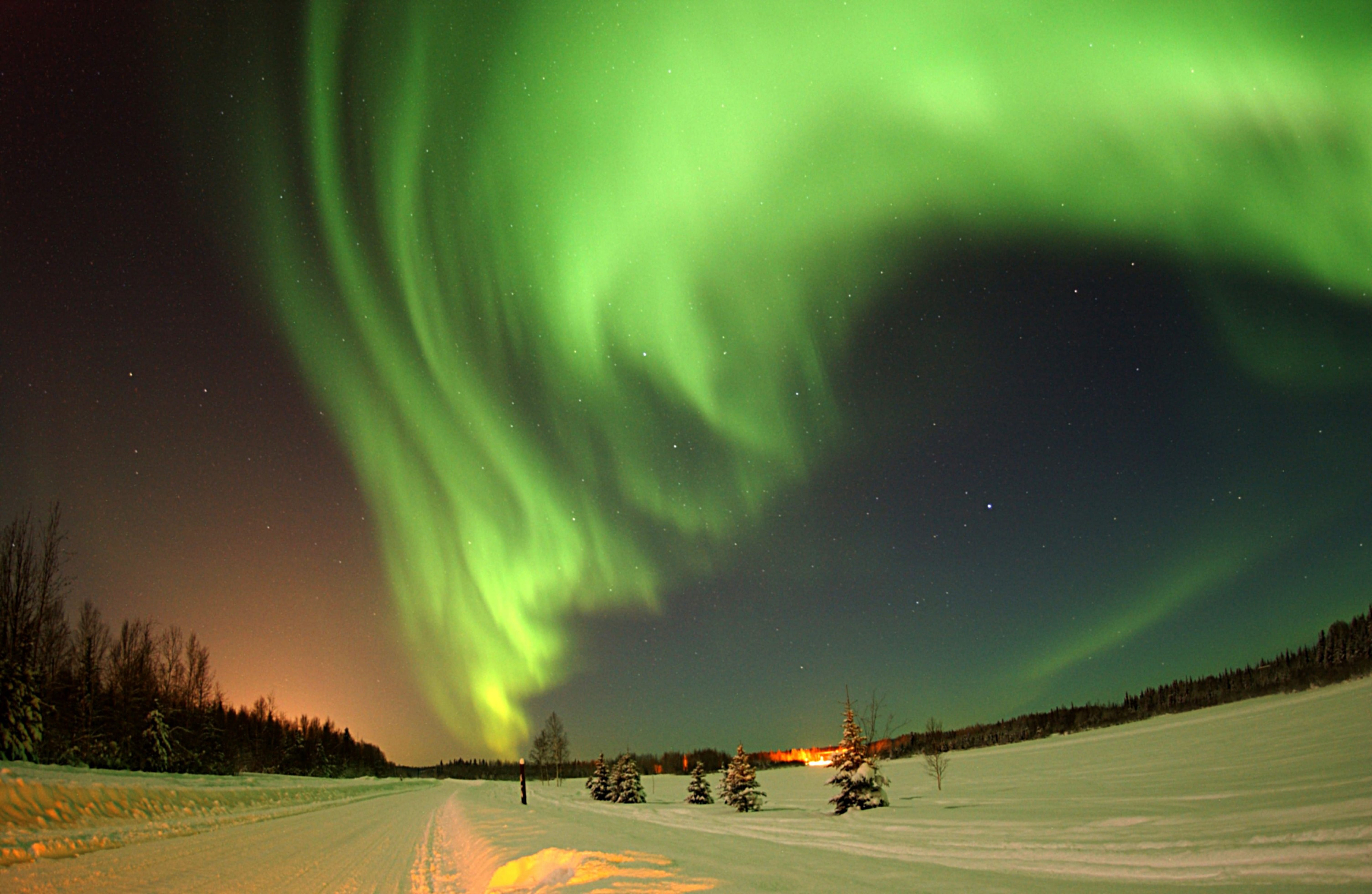 north pole, milky, aurora polaris, atmosphere, northern lights, cool, ionization, winter, tranquil scene, scenics - nature, green, sky, green color, HD Wallpaper
