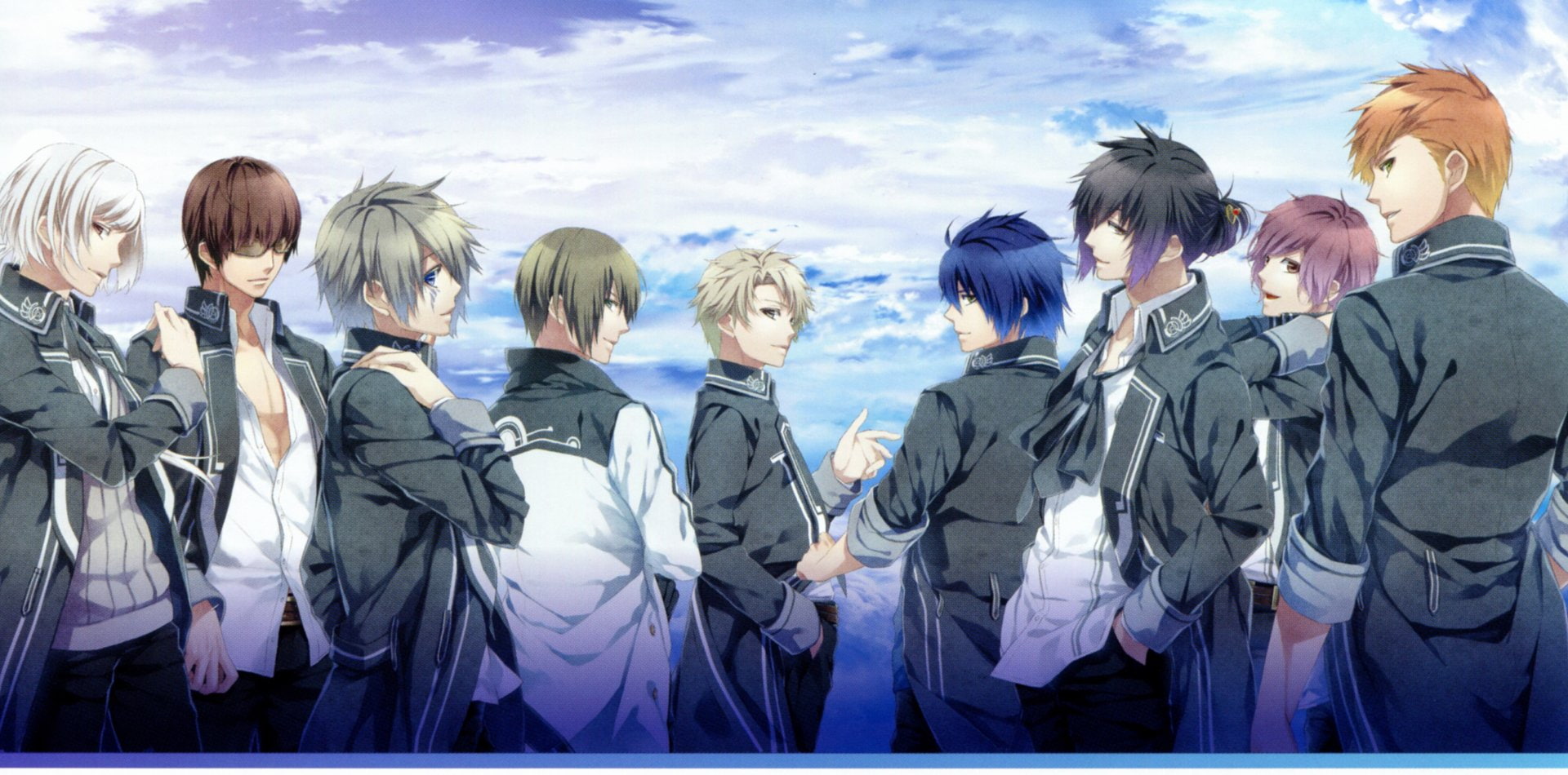 Akito Shukuri, Natsuhiko Azuma, 1080P, Anime, Norn9: Norn + Nonette, Ron Muroboshi, Masamune Tōya, Itsuki Kagami, Kakeru Yuiga, Heishi Otomaru, Senri Ichinose, HD Wallpaper