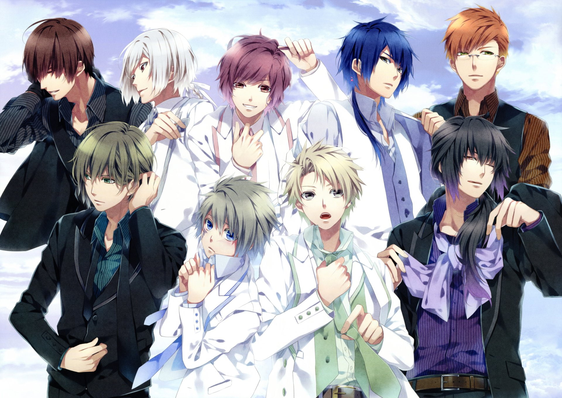 young women, females, Norn9: Norn + Nonette, Akito Shukuri, hairstyle, men, Ron Muroboshi, Senri Ichinose, women, Masamune Tōya, digital composite, Itsuki Kagami, HD Wallpaper