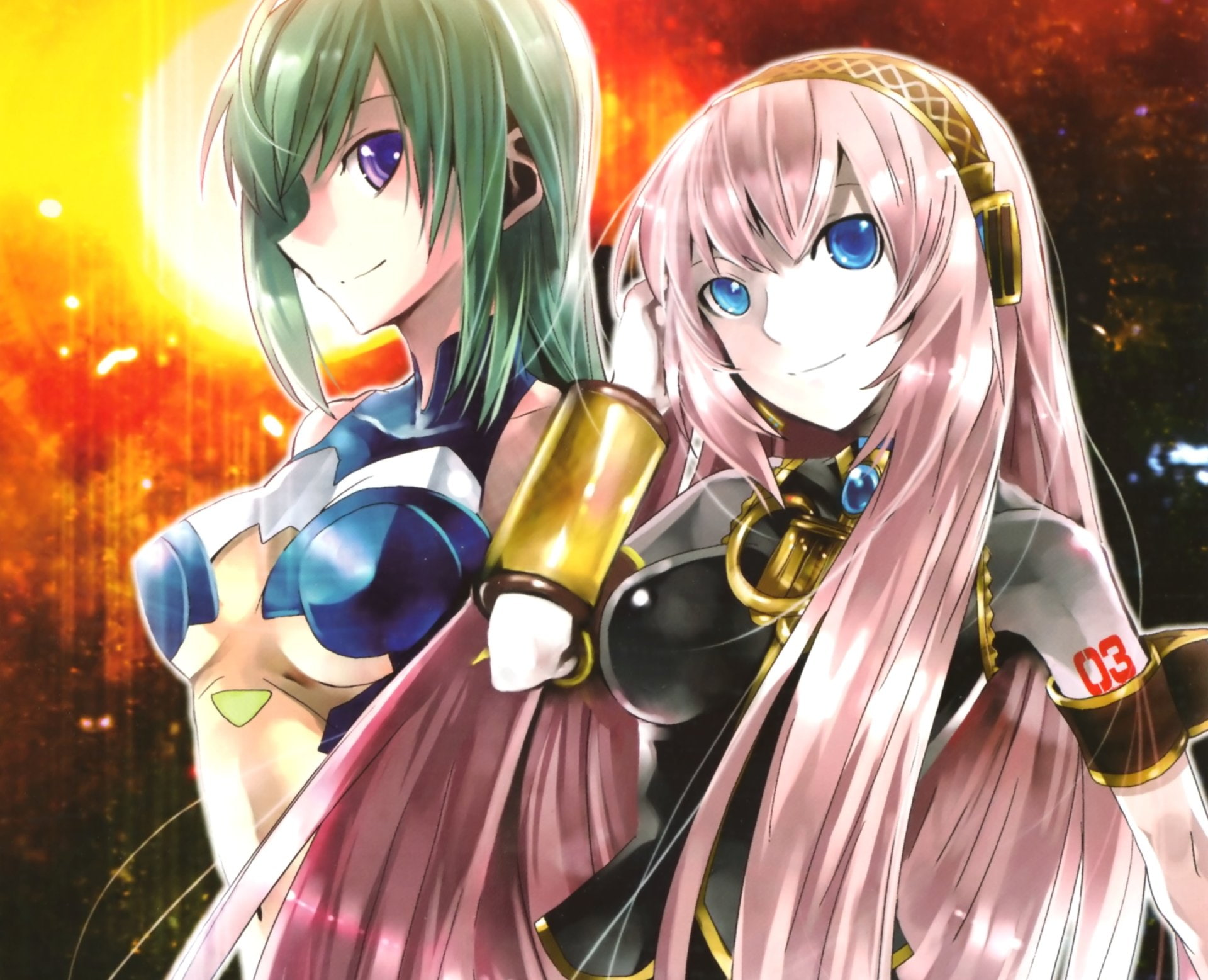 Sora wo Kakeru Shoujo, 1080P, Luka Megurine, Vocaloid, Crossover, Itsuki Kannagi, Anime, HD Wallpaper