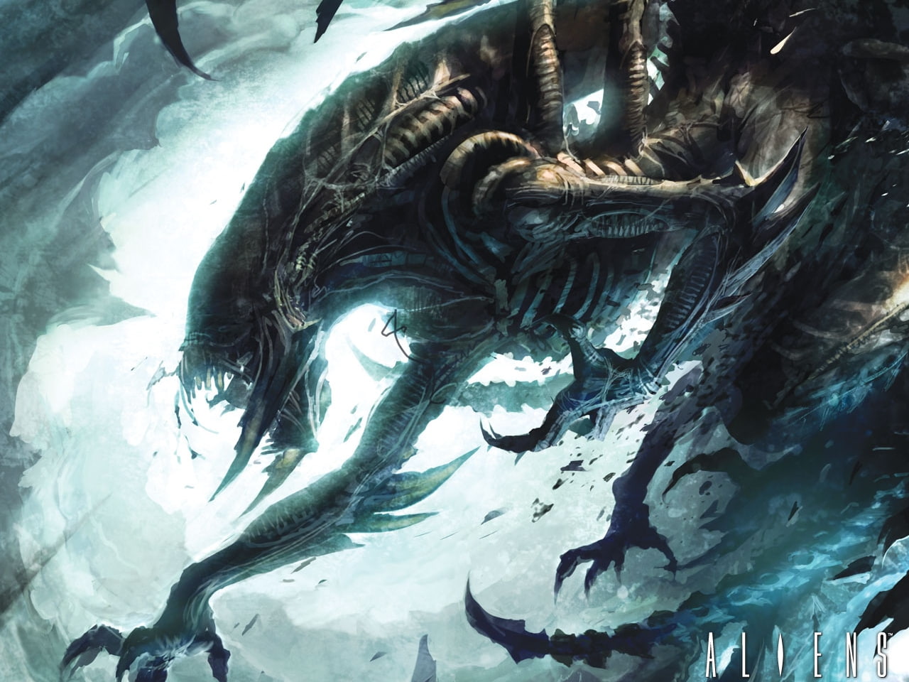 hd, comics, aliens, predator, black, 720P, illustration, HD Wallpaper