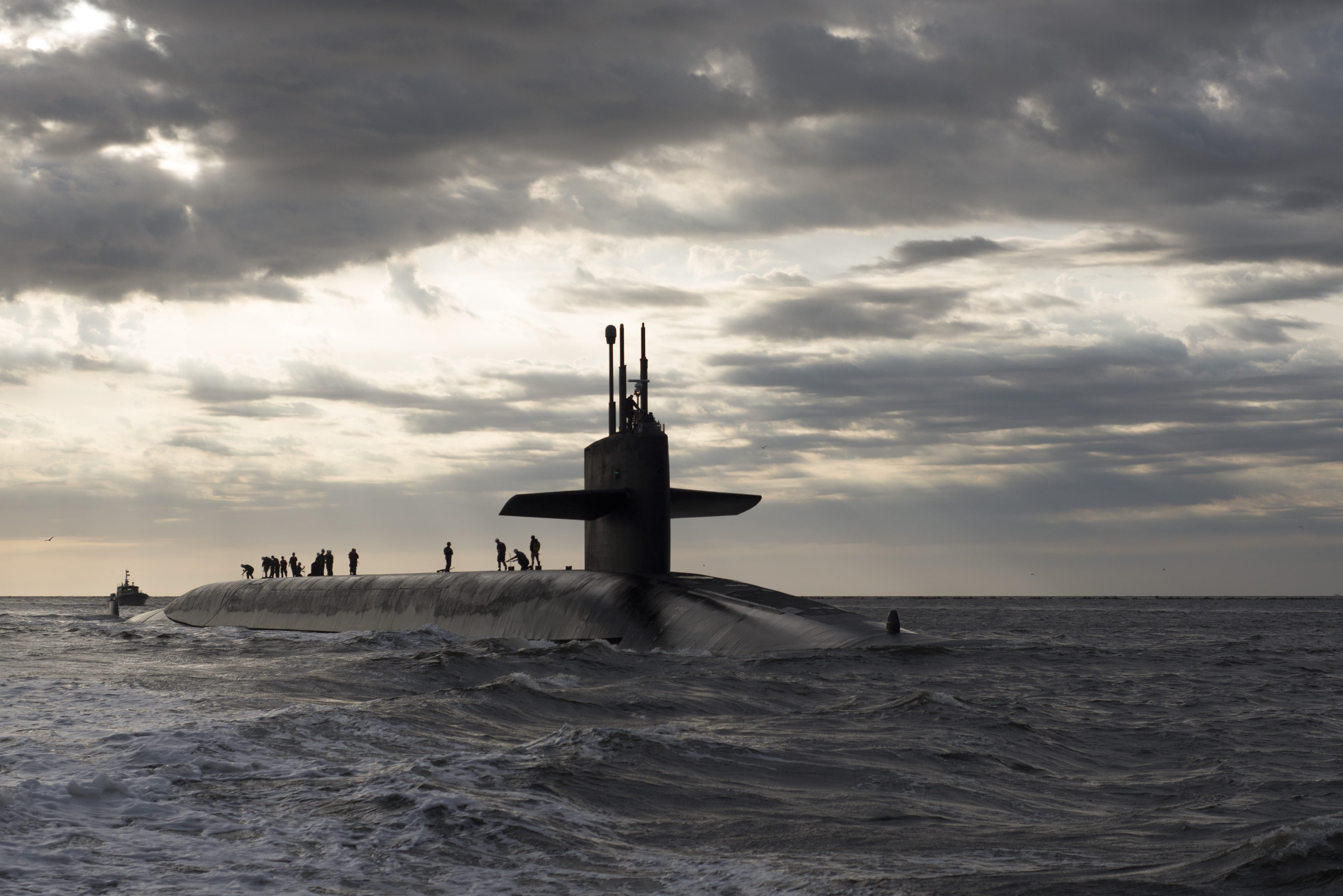 scenics - nature, military, daytime, people, silhouettes, kings bay, bay, outdoors, sub, building, no people, horizon over water, horizon, built structure, HD Wallpaper