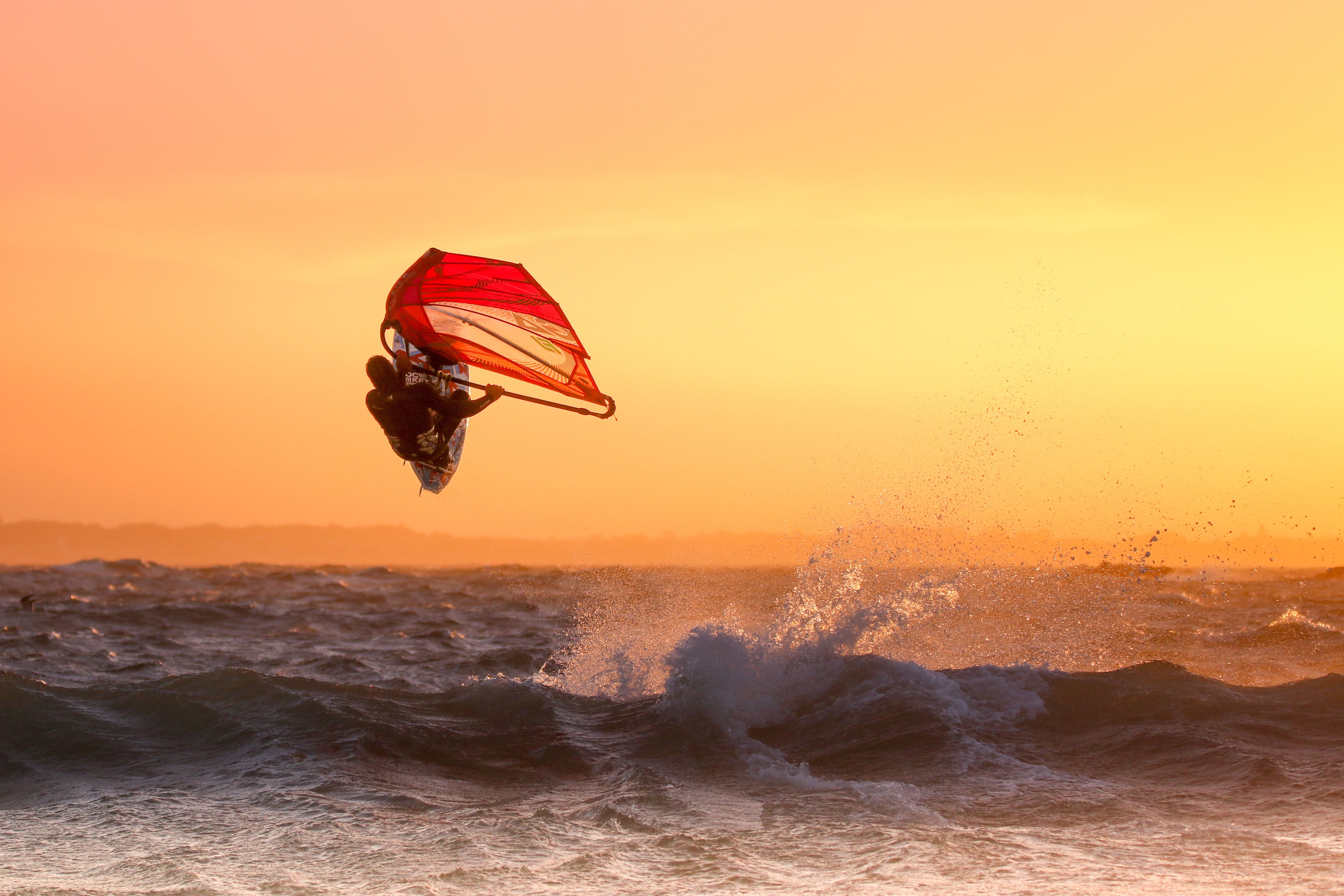 summer, water, sky, motion, photography, freedom, red, hawaii, sea, horizon over water, leisure activity, surfing, clear sky, tropical, aquatic sport, sport, HD Wallpaper