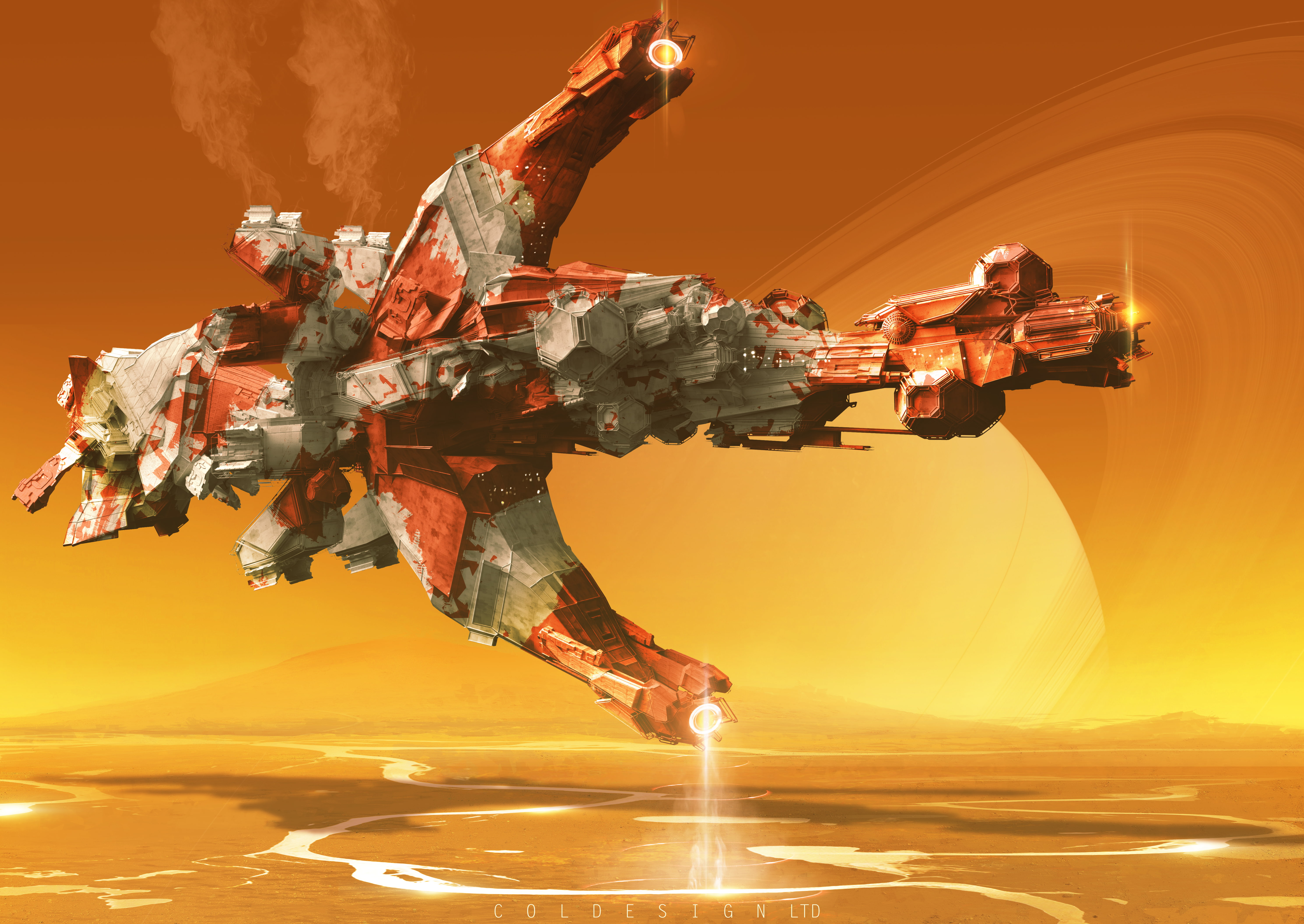 5K, space station, Rivers of Mars, Col Price, HD Wallpaper
