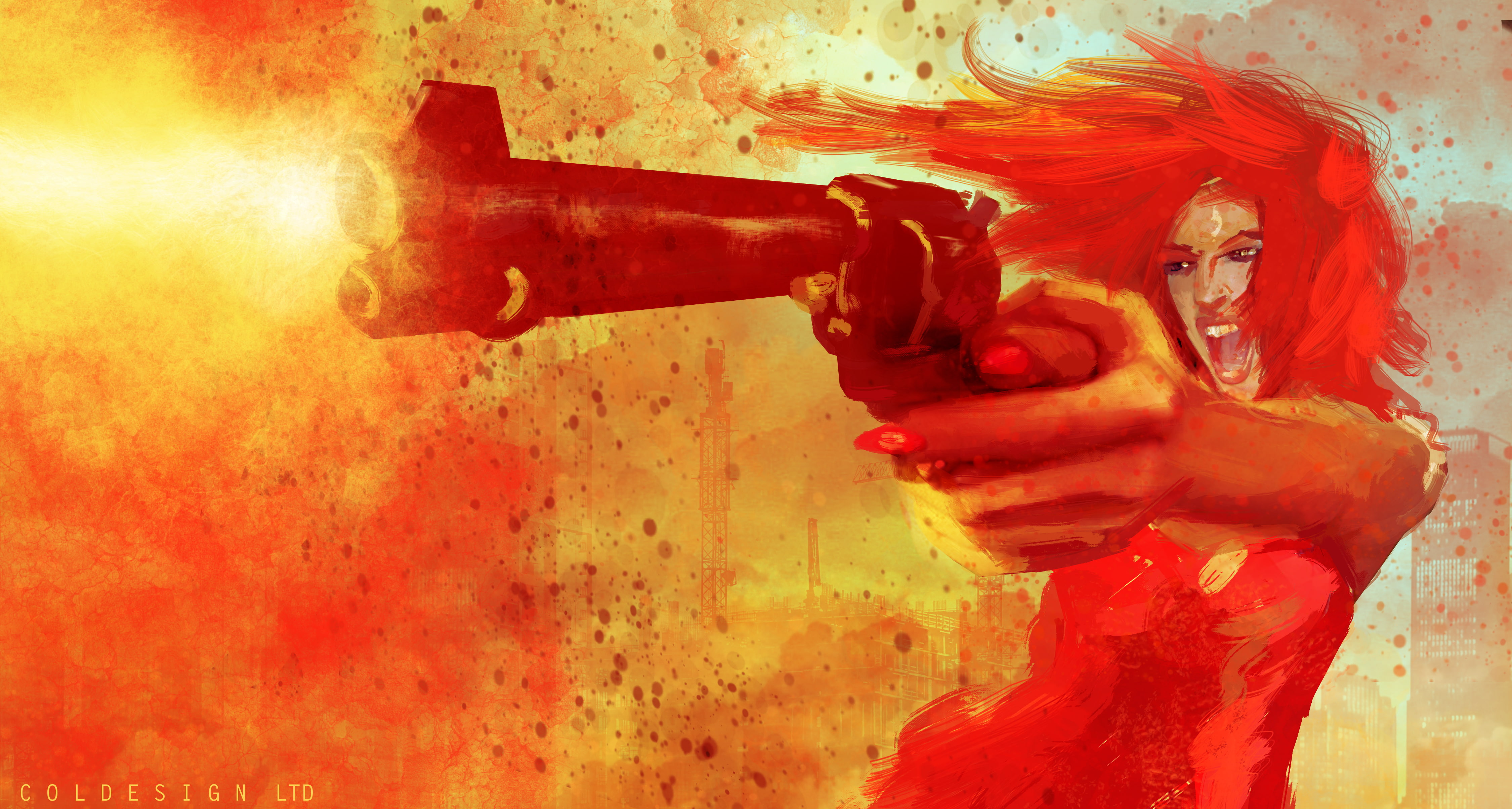 Col Price, girl, Riot, shot, 4K, weapons, HD Wallpaper