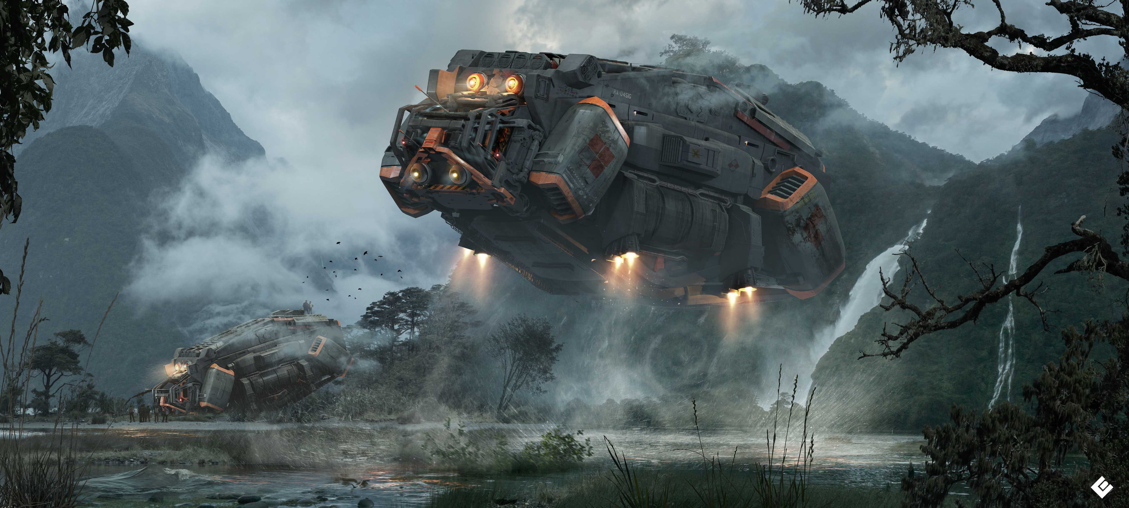Col Price, futuristic, artwork, vehicle, science fiction, 4K, ArtStation, HD Wallpaper