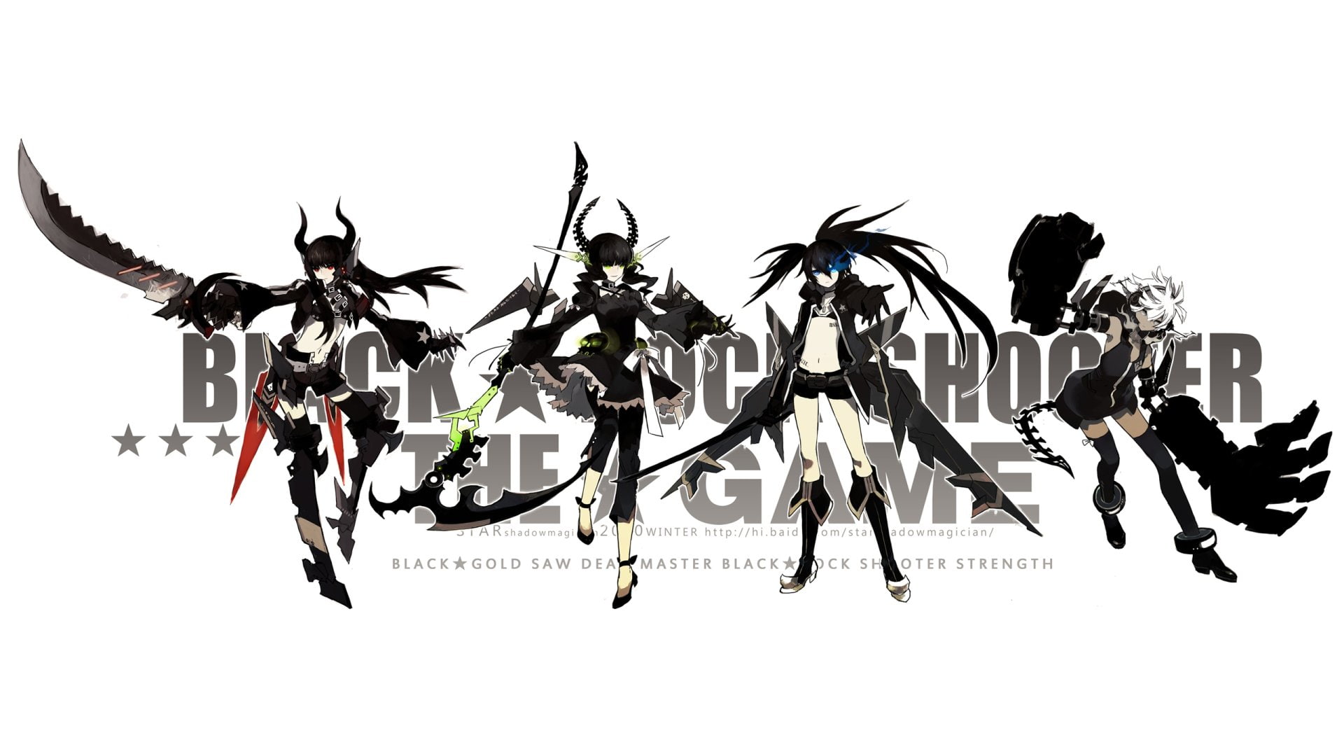 Black Gold Saw, Dead Master (Black Rock Shooter), Anime, Strength (Black Rock Shooter), 1080P, Black Rock Shooter, HD Wallpaper