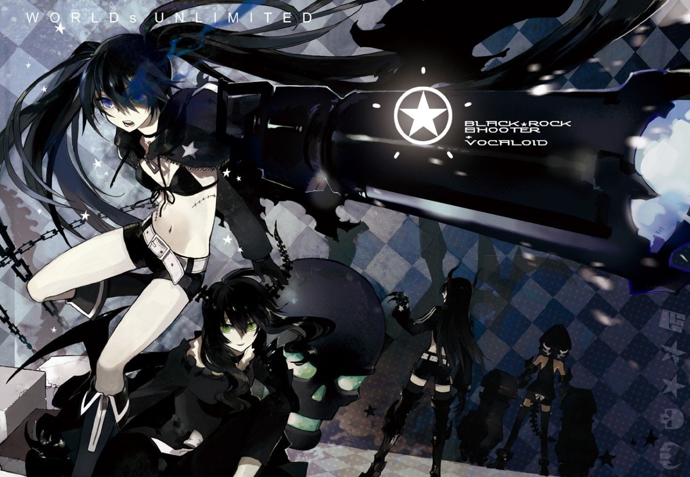 mode of transportation, street, female, land vehicle, Black Rock Shooter, day, backgrounds, close-up, Strength (Black Rock Shooter), high angle view, haired, HD Wallpaper