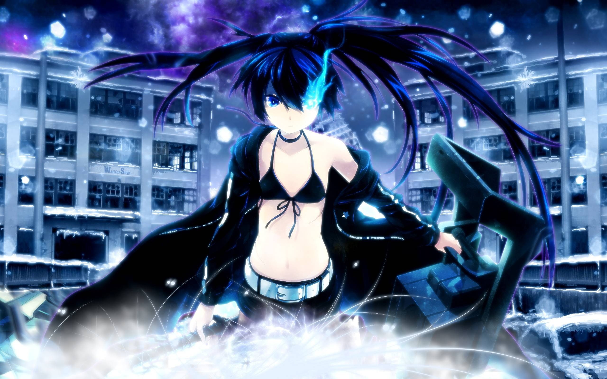 Strength (Black Rock Shooter), Black Rock Shooter, Anime Girls, 2K, anime, HD Wallpaper