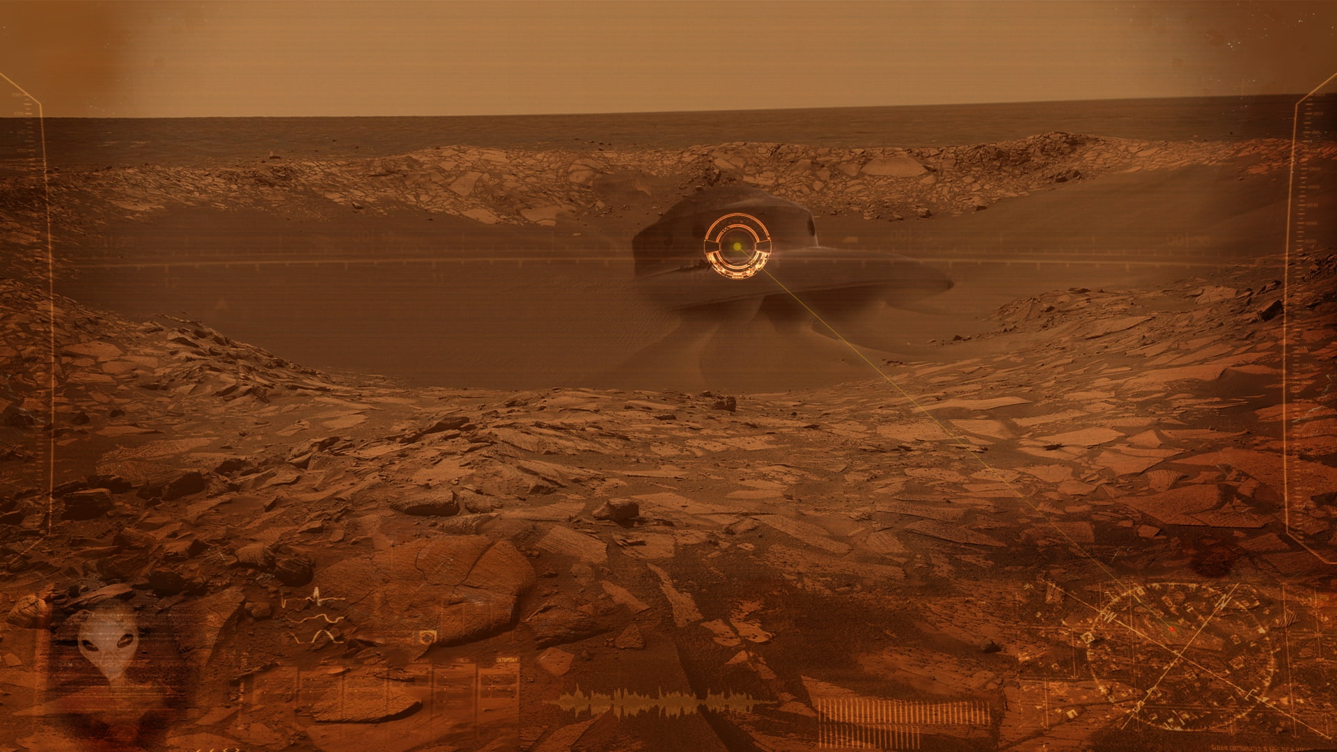 hd, concept, rescue, art, space, alien, Mission, Mars, 1080P, craft, HD Wallpaper