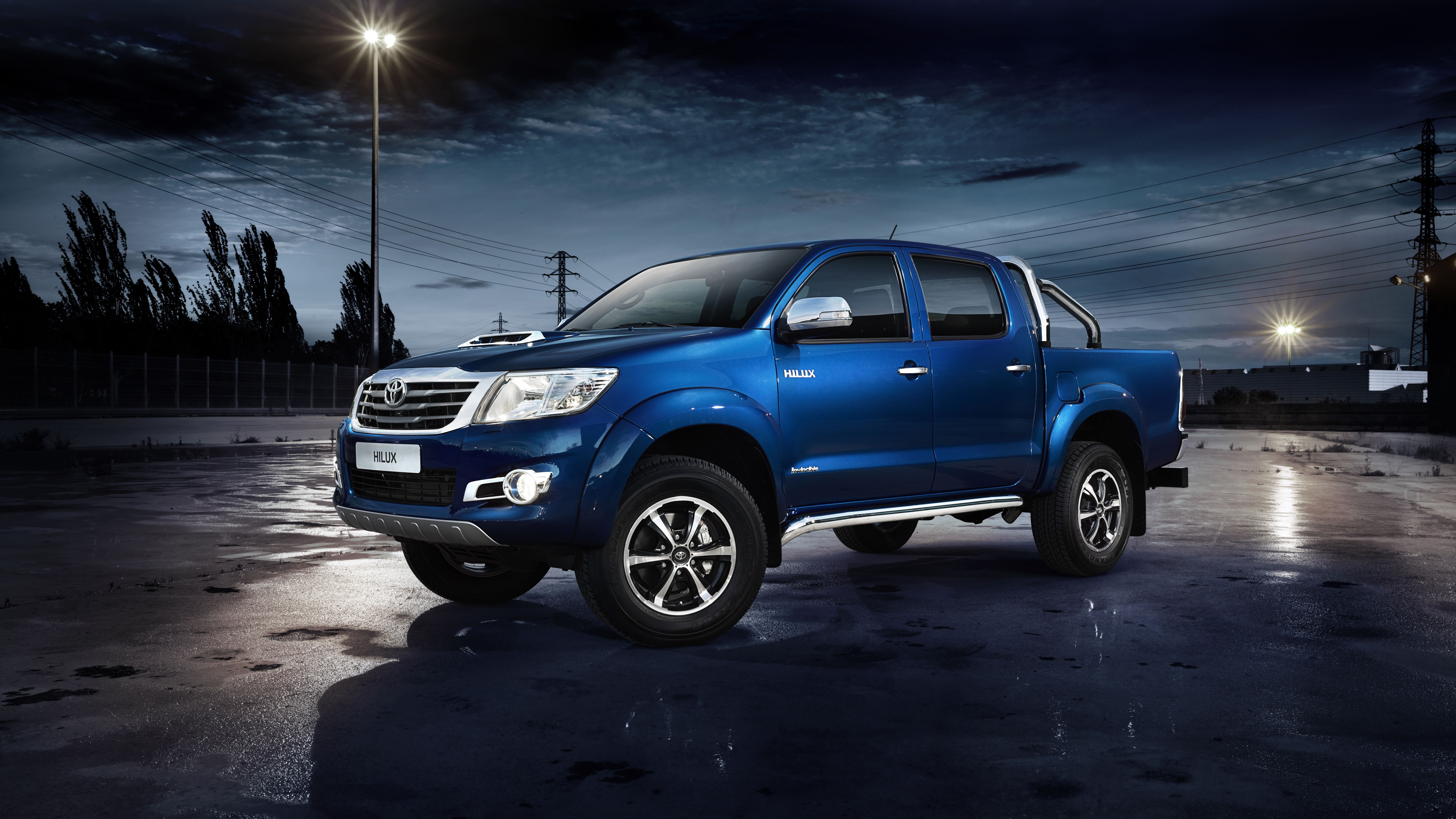 toyota, Toyota Hilux Invincible, 8K, buy, rent, truck, crew, Pickup, review, test drive, cab, blue, HD Wallpaper