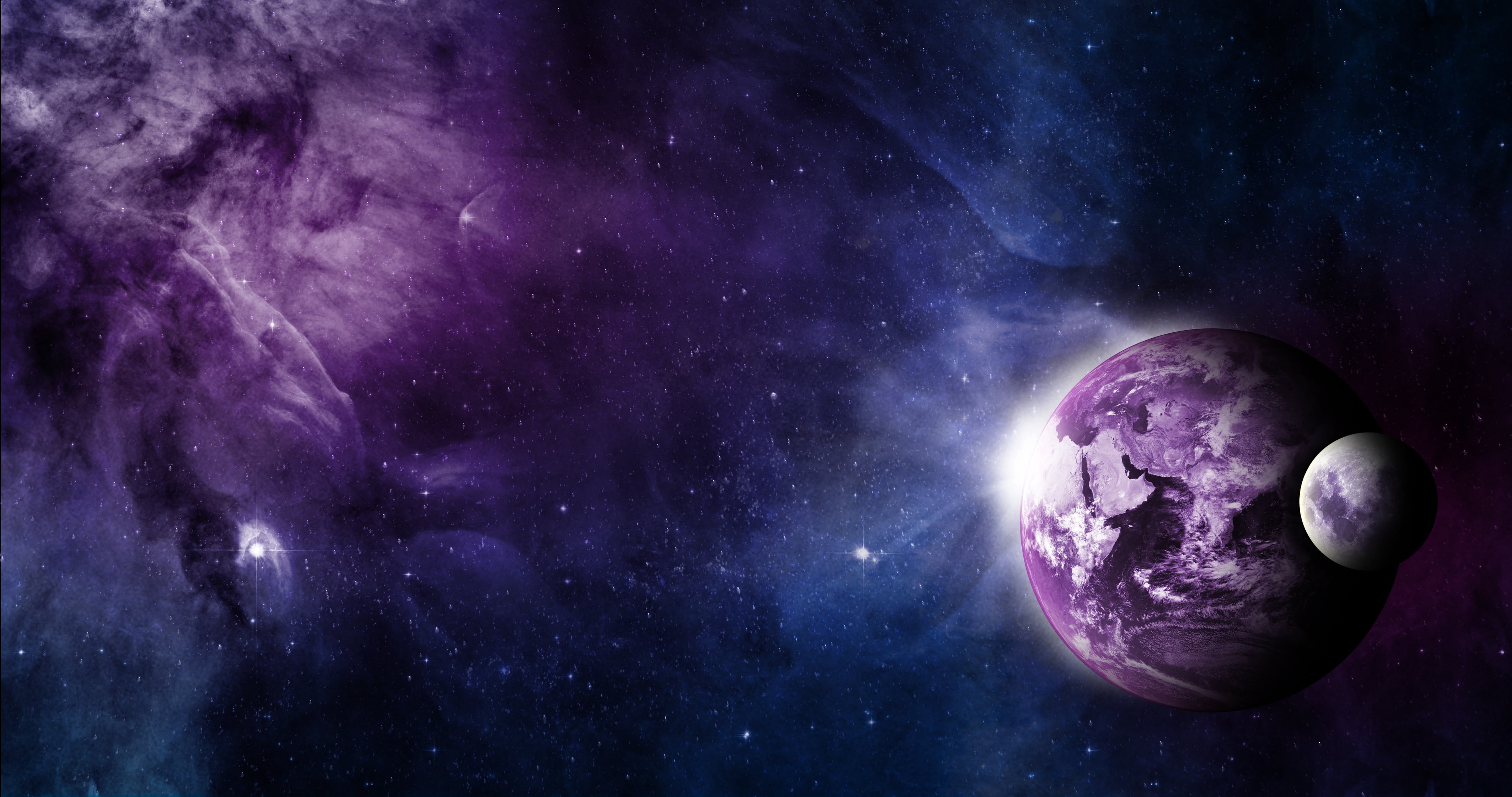 satellite View, astronomy, glowing, 4K, eclipse, futuristic, sphere, sky, no People, abstract, orbiting, moon, space, planetary Moon, outdoors, astrology, HD Wallpaper