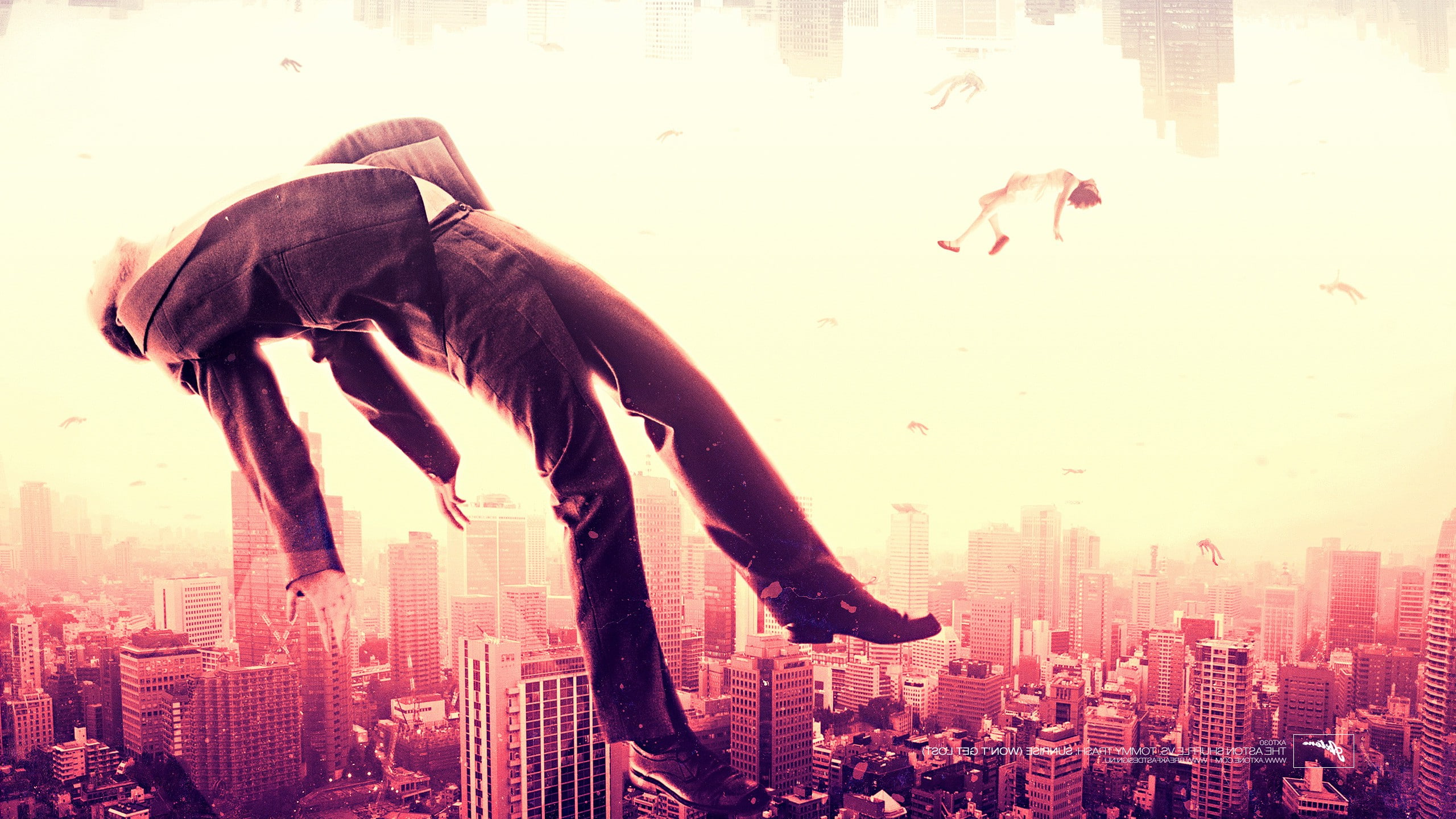 Axwell, city life, adult, architecture, digital composite, angel, modern, landscape, outdoors, one person, building exterior, Jelly, pyramid, urban skyline, HD Wallpaper
