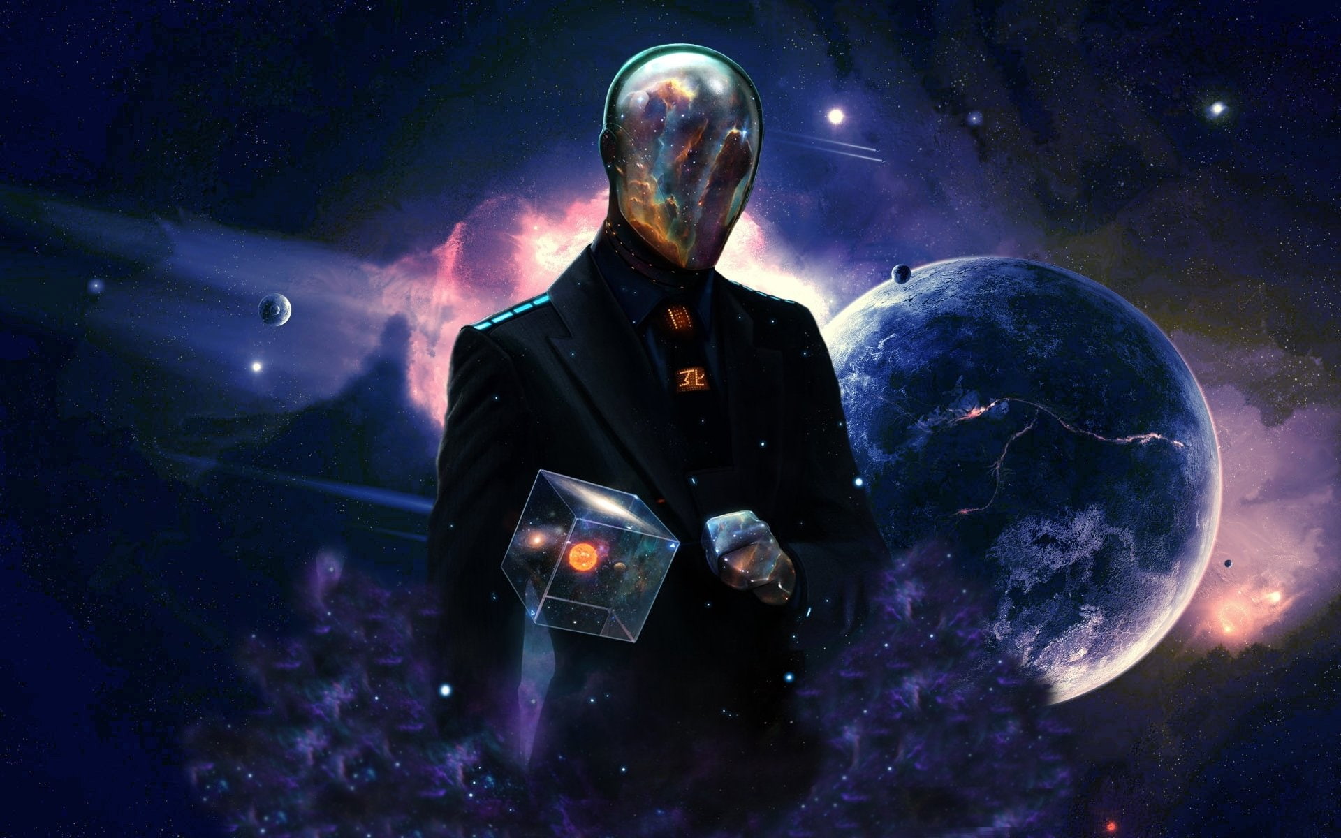 Sci Fi, digital, Men, Spaceman, 1080P, character, male, HD Wallpaper