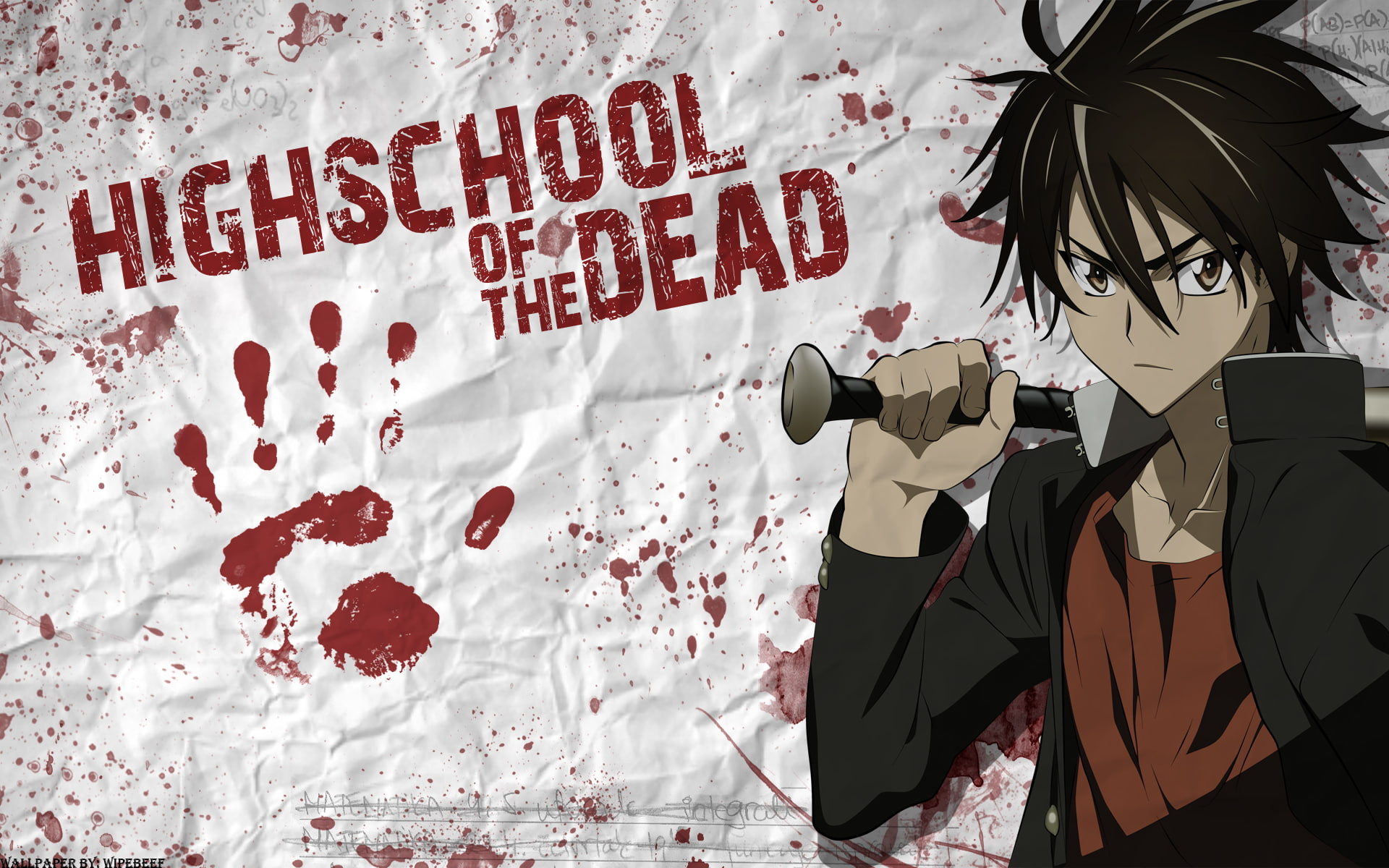 high, school, cartoon/comic, 1080P, hd, anime, the, blood, dead, HD Wallpaper
