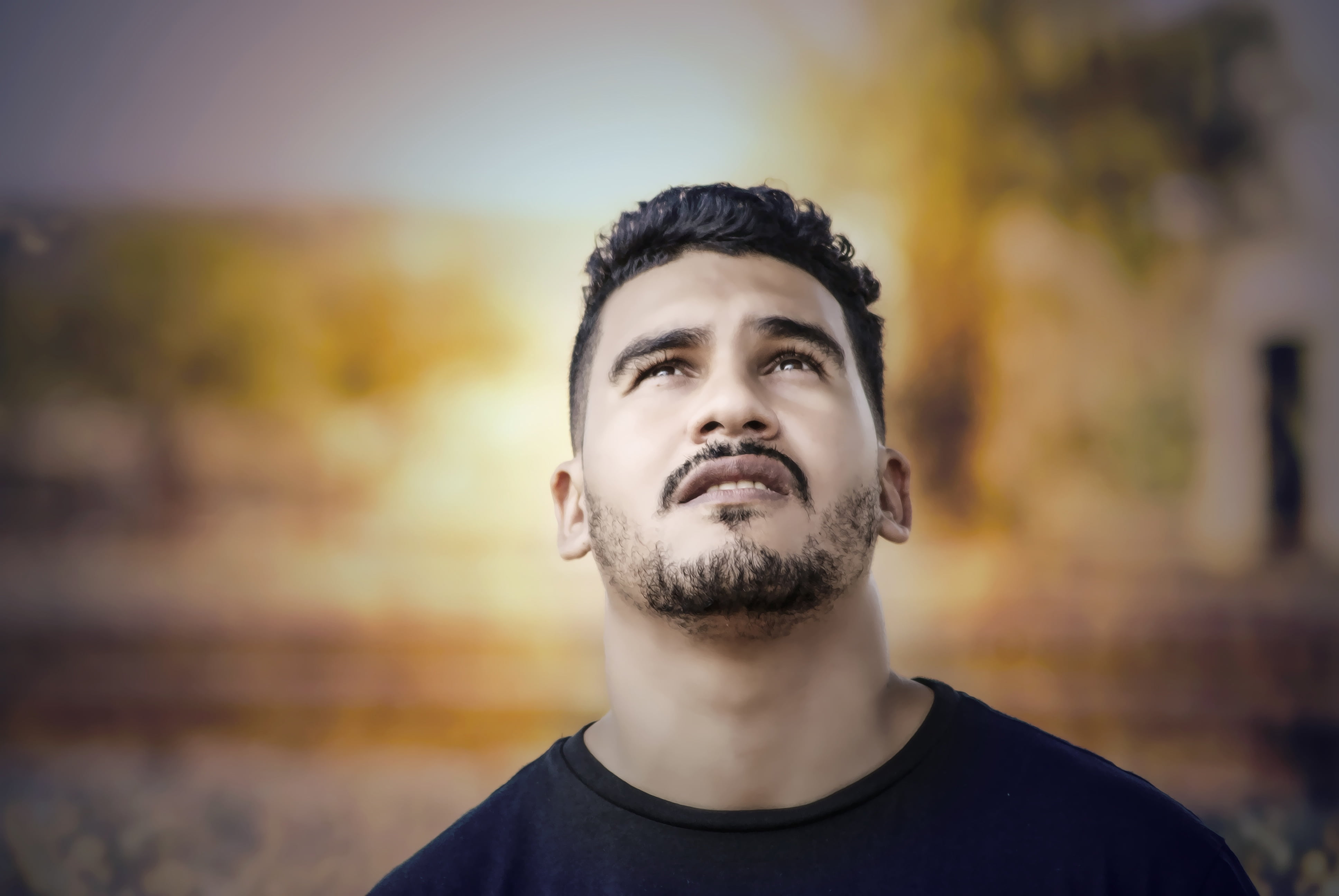 nature, 4K, headshot, hairstyle, neck, looking, sky, lifestyles, young, men, facial hair, good looking, focus on foreground, leisure activity, young men, HD Wallpaper