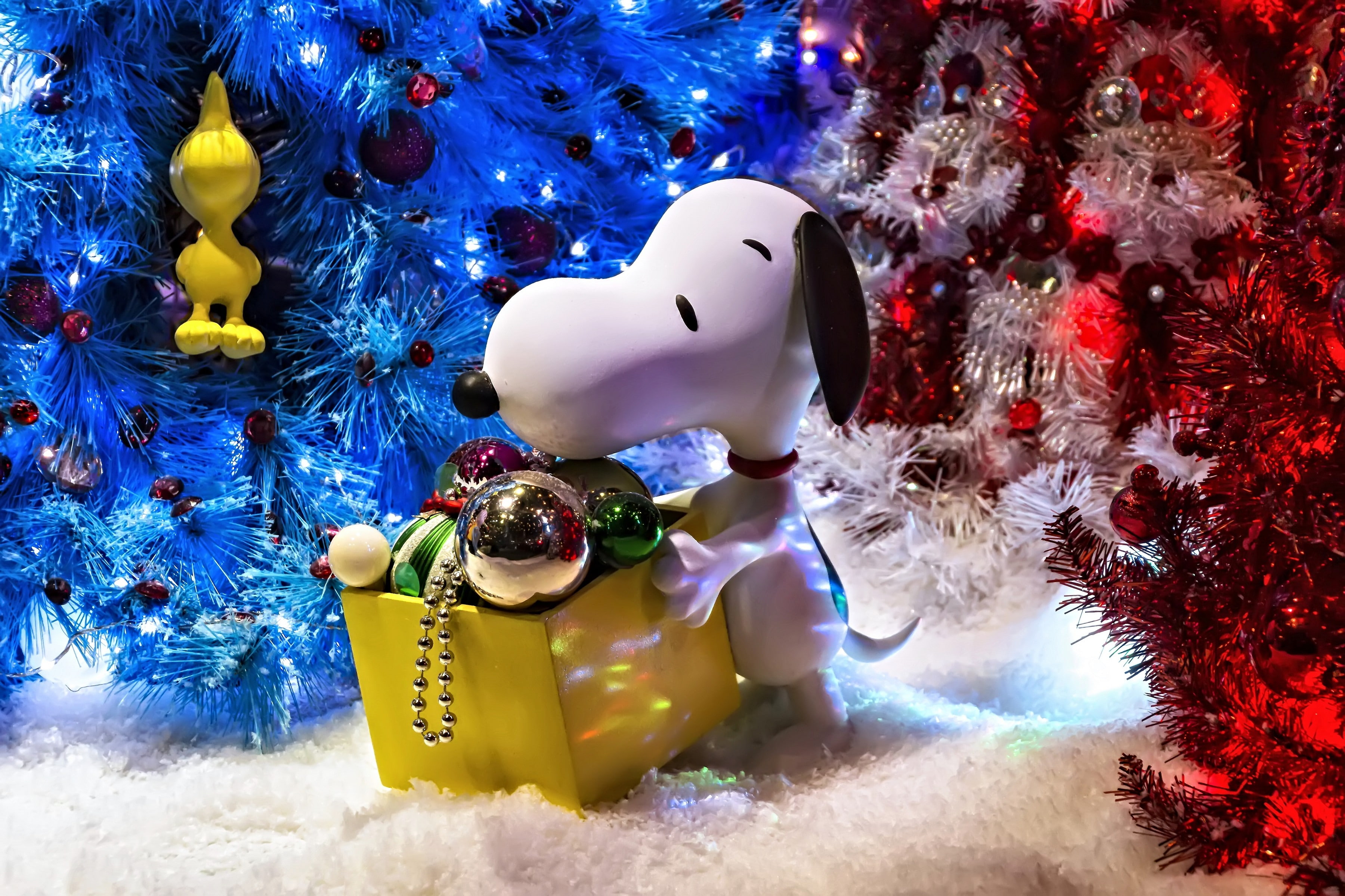 ornaments, new, decor, christmas, new year, Snoopy, tree, toys, 2K, year, the dog, decorations, HD Wallpaper