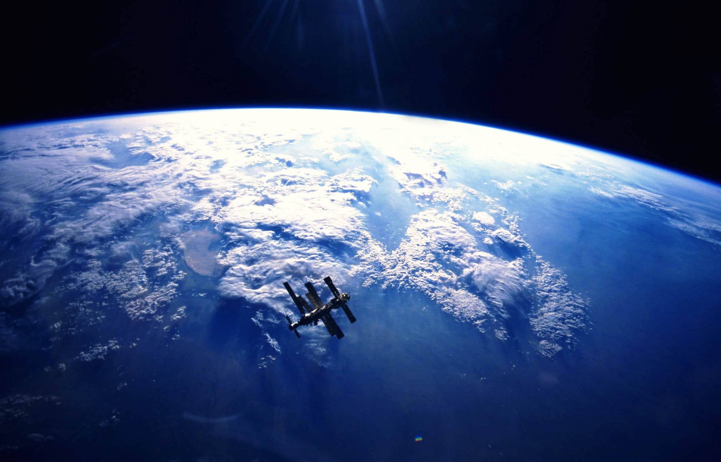 planet - space, water, Space, clouds, beauty in nature, 3D, men, nature, orbit, full length, leisure activity, real people, unrecognizable person, sea, HD Wallpaper