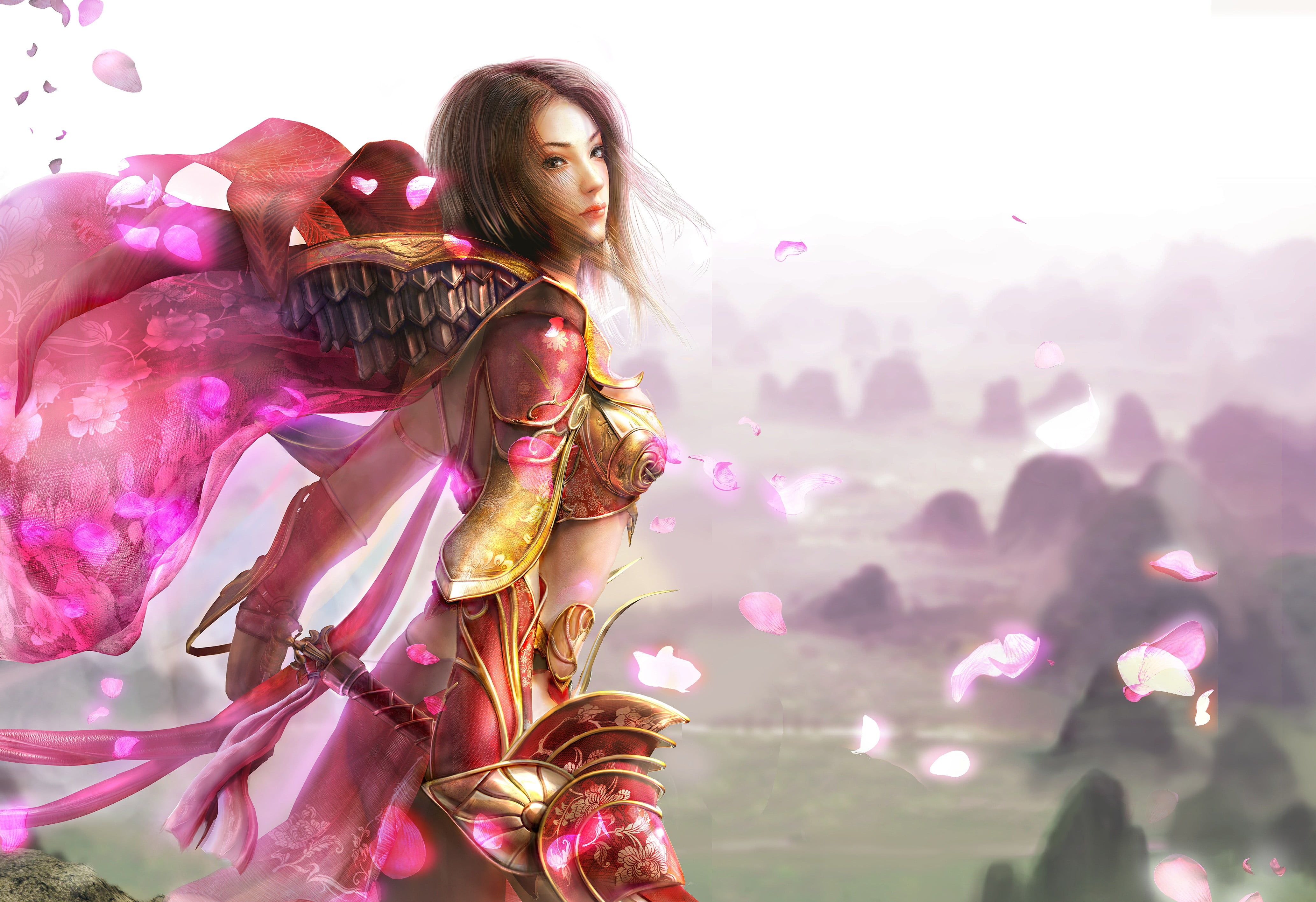 legend, representation, beauty, games, beautiful woman, pink color, mir, focus on foreground, women, standing, hairstyle, nature, young adult, one person, HD Wallpaper