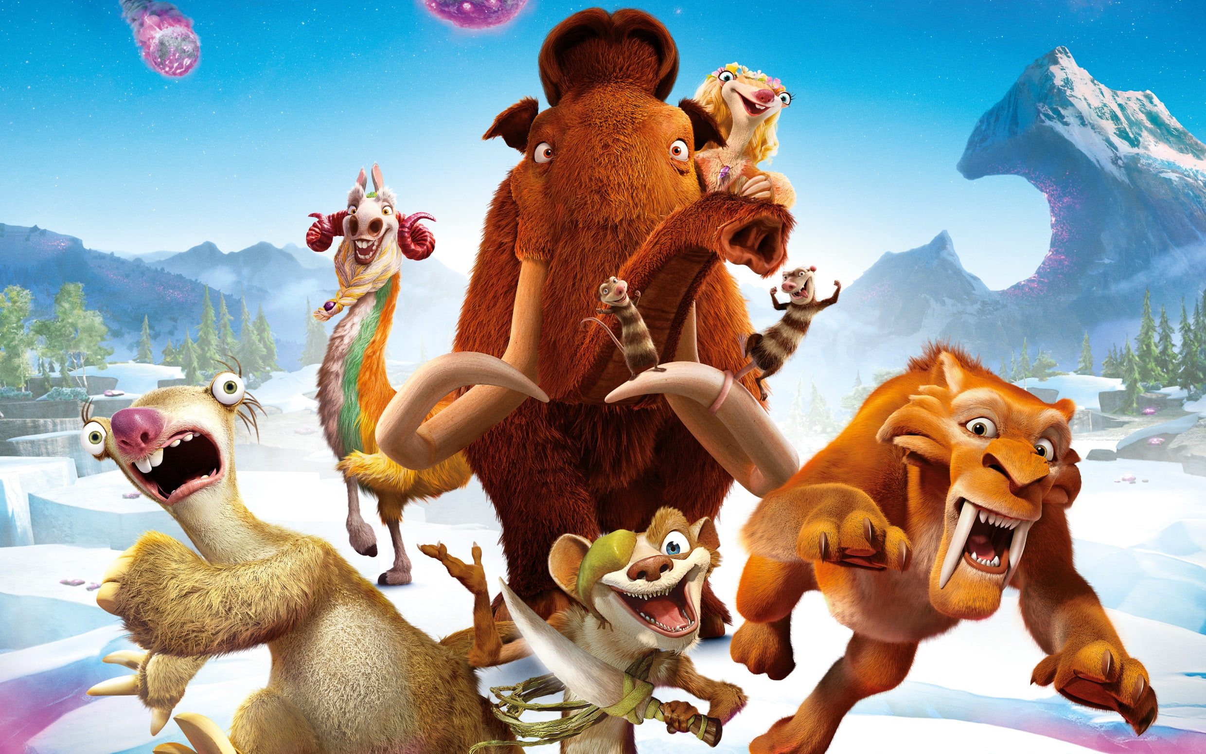 movies, animal, animal wildlife, ice age, sculpture, representation, mammal, animal representation, no people, group of animals, water, ice age 5, nature, HD Wallpaper